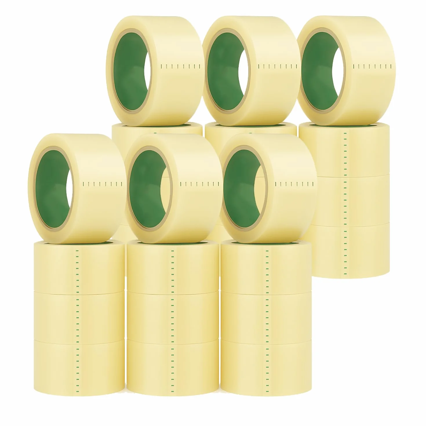 masquepack - Akrylowe taśmy klejące do mocnych i trwałych opakowań (36, przezroczyste, 48 mm x 66 metrów)