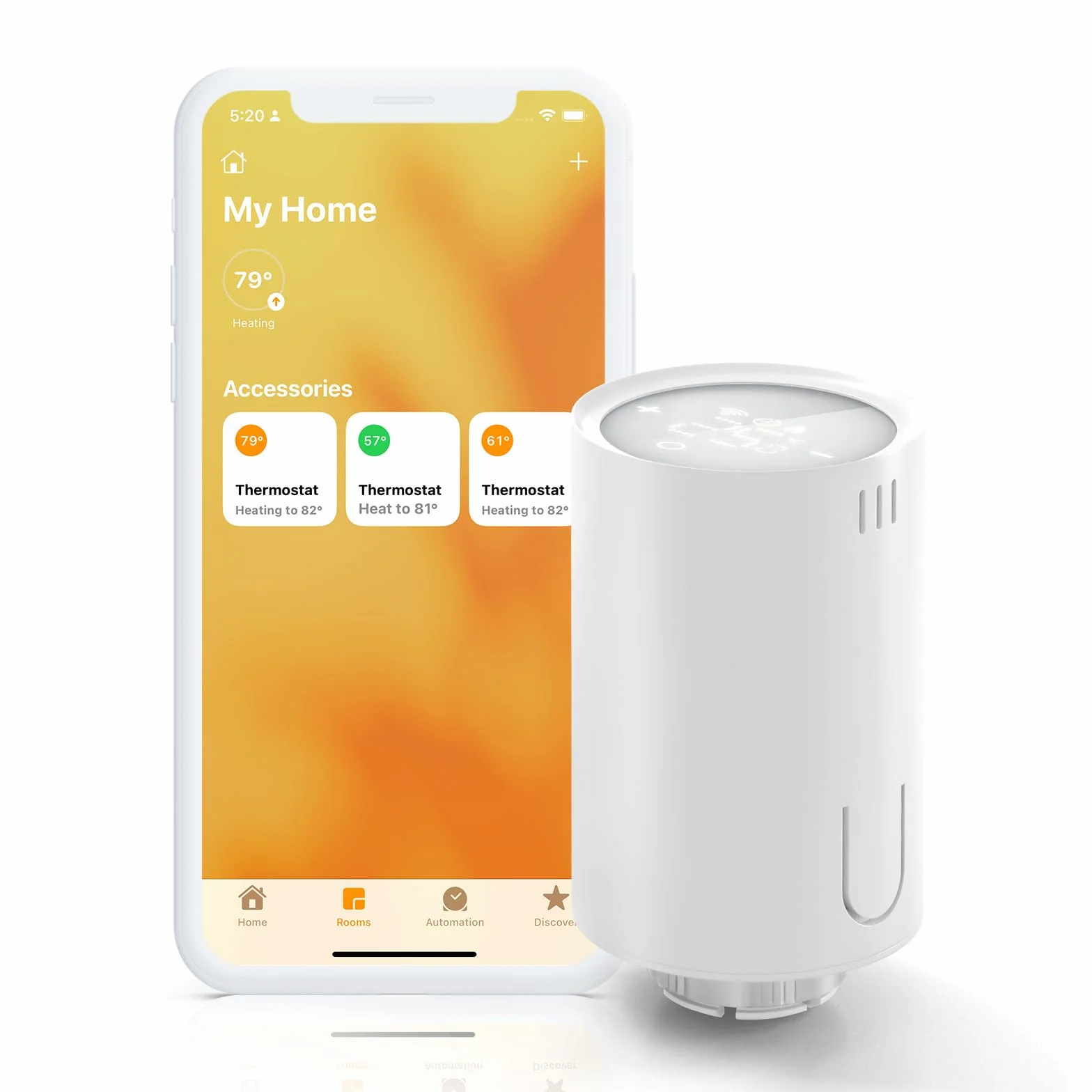 Meross Termostat grzewczy Wi-Fi kompatybilny z HomeKit, inteligentny termostat grzejnikowy wymaga koncentratora, kompatybilny z Siri, Alexa i Google, M30 x 1,5 mm, 1 szt