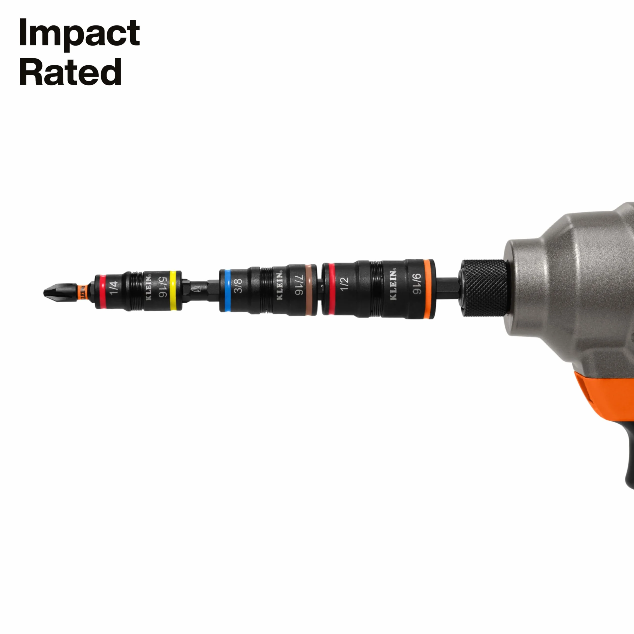 Klein Tools Zestaw wkrętaków udarowych 32303HD, gniazda udarowe 20 w 1 SAE i śrubokręt z końcówkami Phillips, szczelinowymi, kwadratowymi i Torx