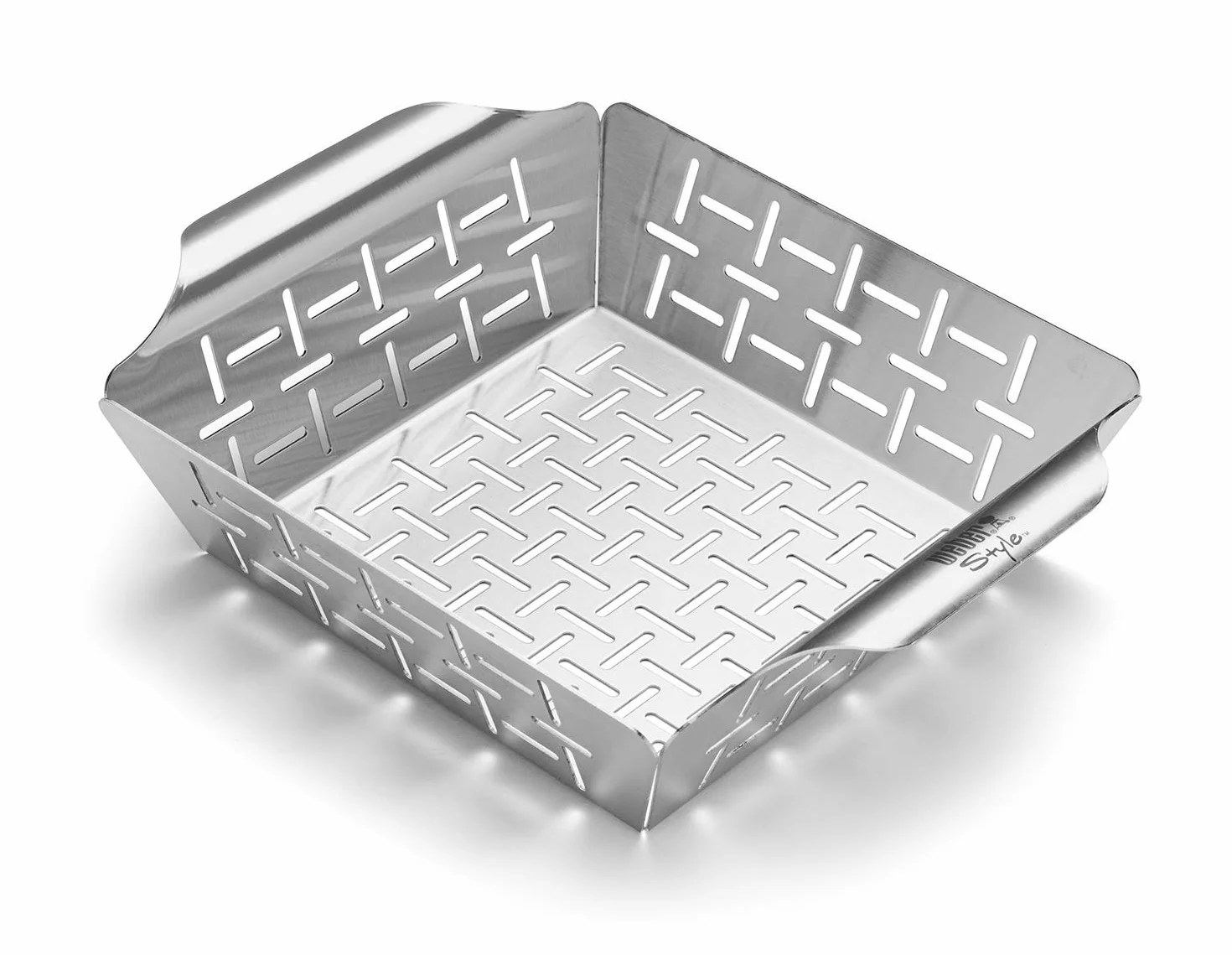 Weber Luksusowy koszyk grillowy Mały 24 x 19 cm ze stali nierdzewnej zmywalny w zmywarce Srebrny