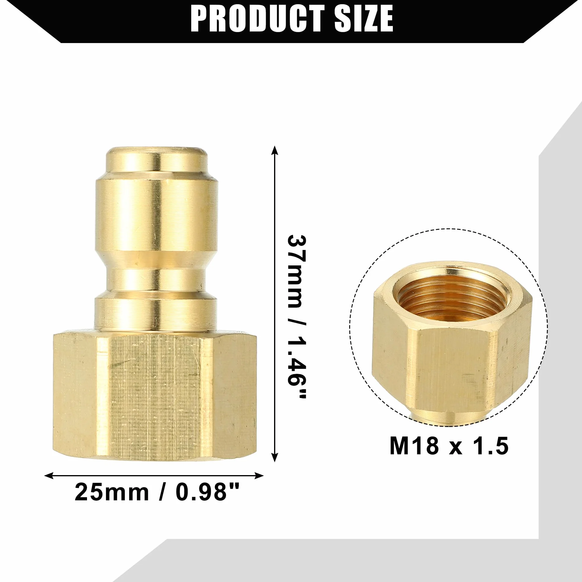 Adapter do myjki ciśnieniowej M18 x 1,5 mosiężny uniwersalny 1 szt.