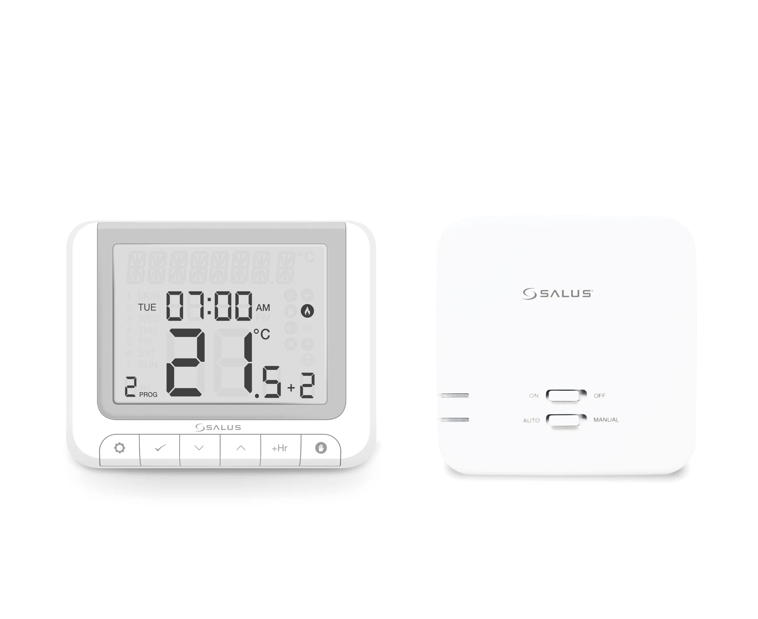 Salus Controls RT520RF bezprzewodowy termostat, zgodny z Boiler Plus cyfrowy i elektroniczny termostat pokojowy - biały