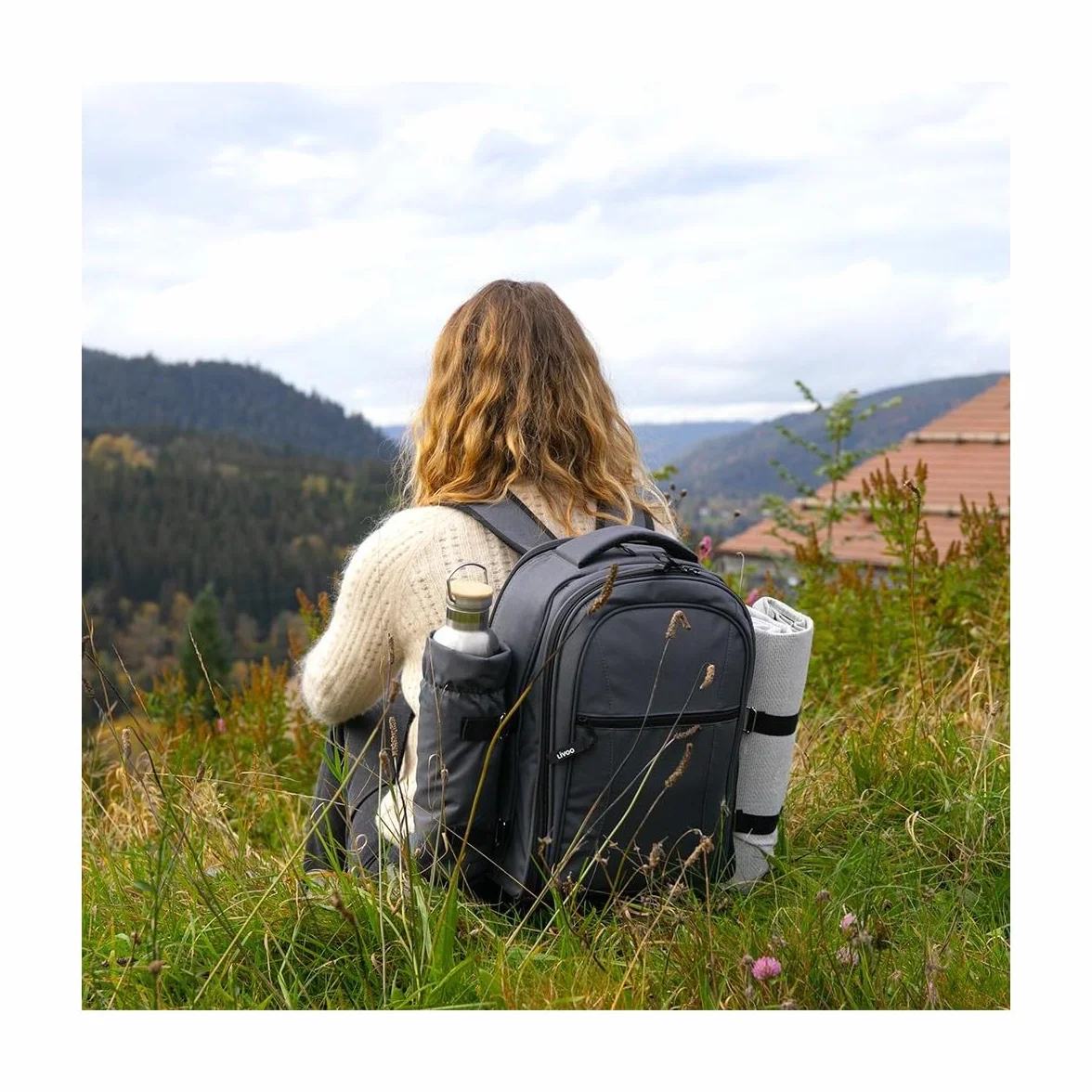 Livoo Plecak piknikowy dla 4 osób SEP149-11L, 600D, koc piknikowy w zestawie, 30 akcesoriów
