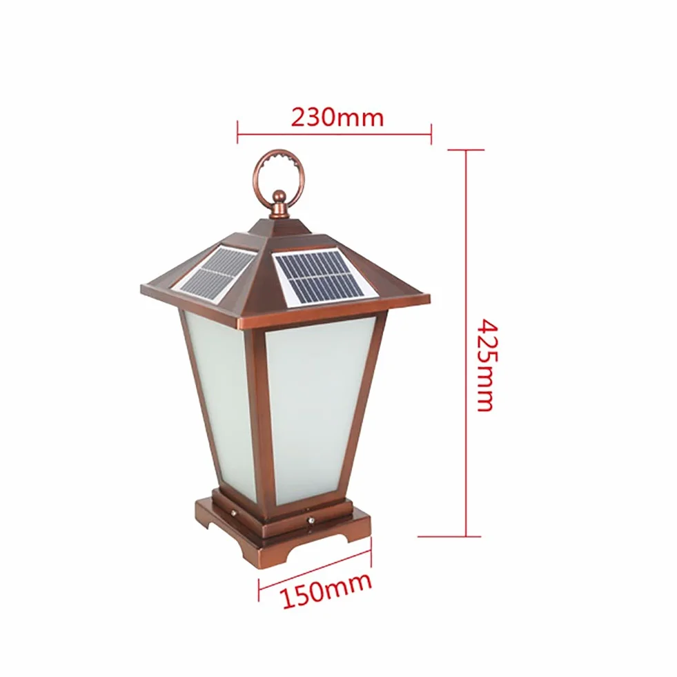 Światła słupkowe na zewnątrz, lampy ogrodowe, oświetlenie tarasu LED, solarne światła słupkowe na zewnątrz, lampa ogrodowa, ciepła biała lampa słupkowa, IP65, wodoodporna, nowoczesna latarnia słupkowa, do tarasu, ogrodzenia, willi, filar bramy