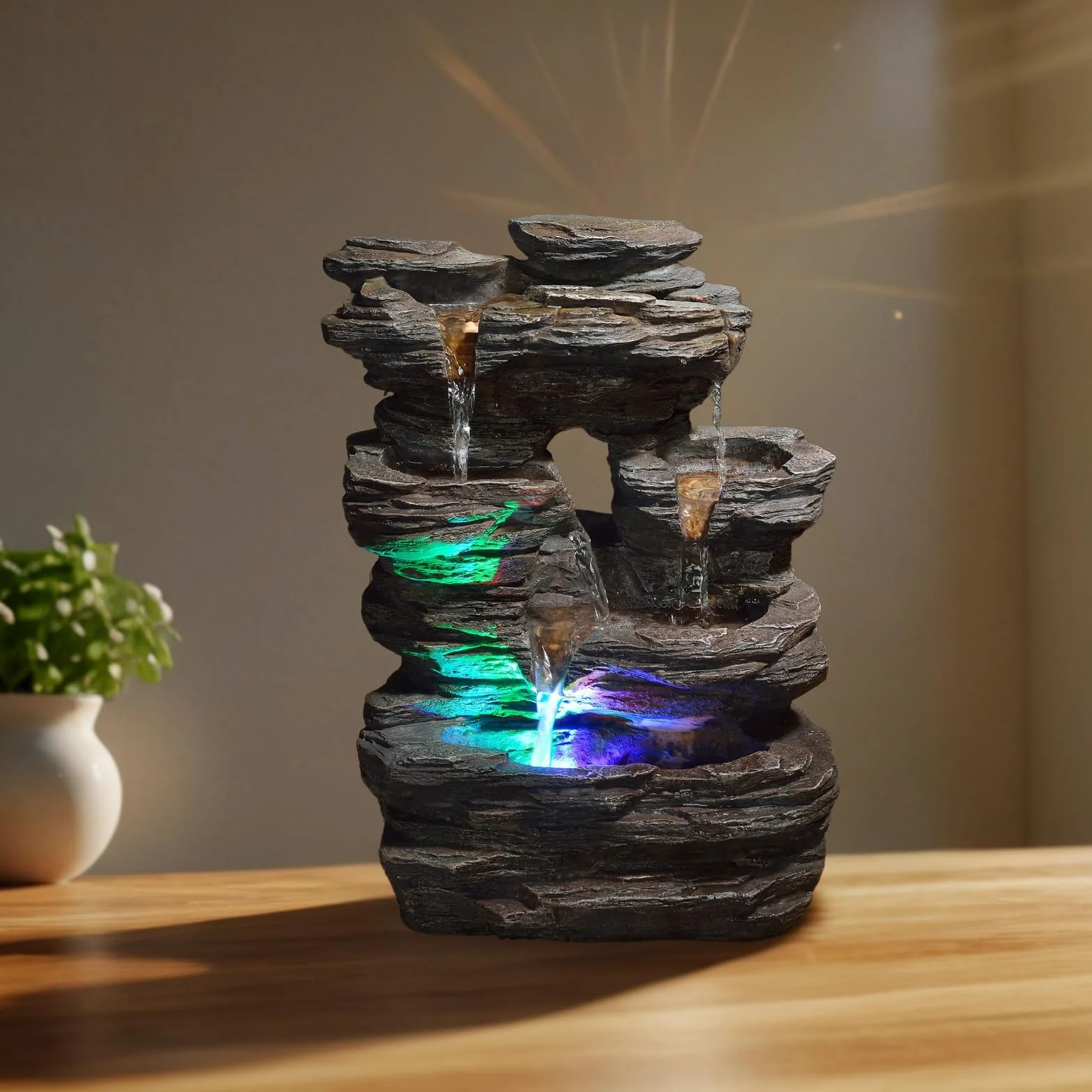 Fontanna Zen Light Szary 25 x 17 x 35 cm