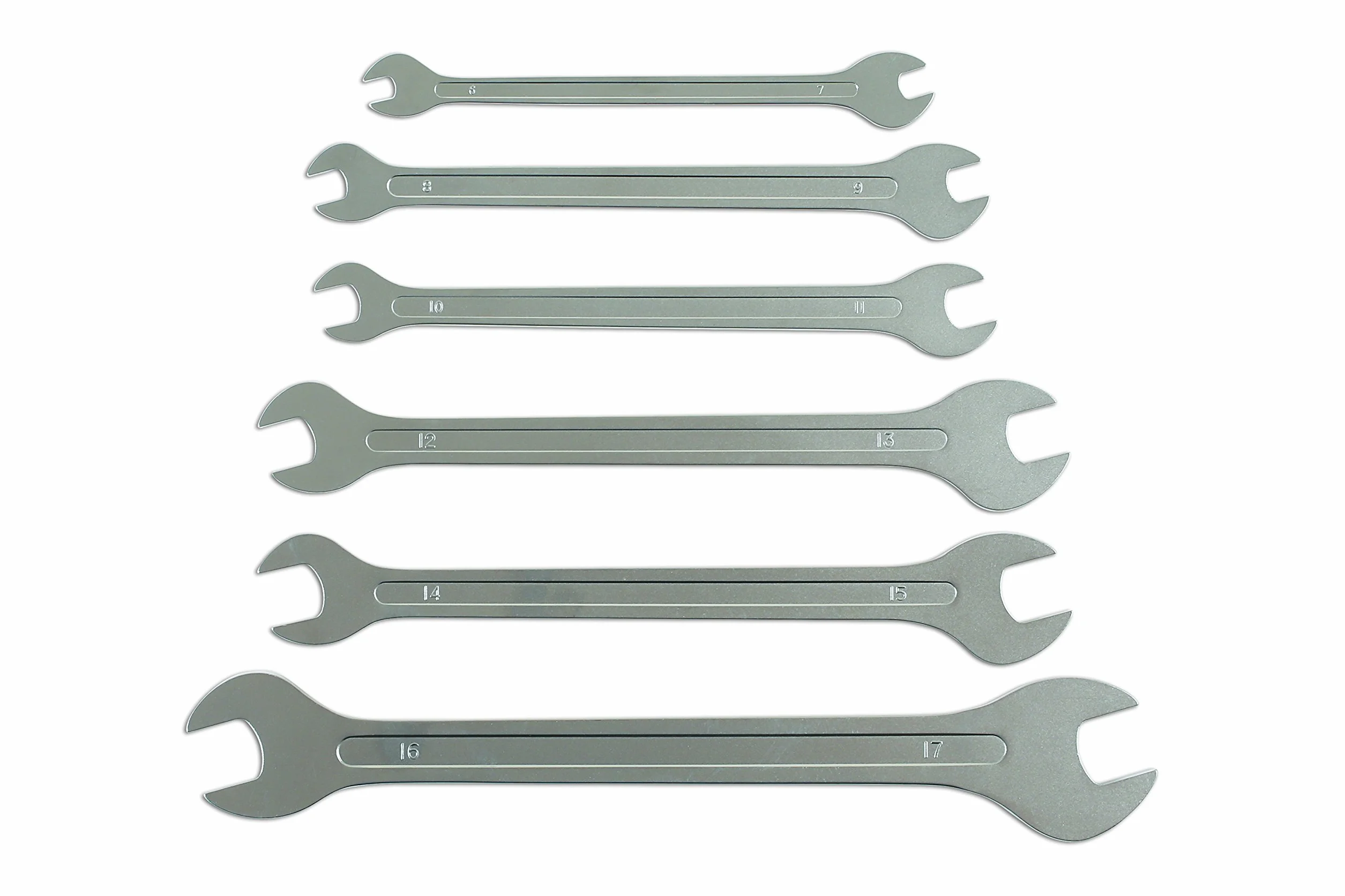 Zestaw kluczy laserowych 6788 - ultra cienki 6 szt, srebrny