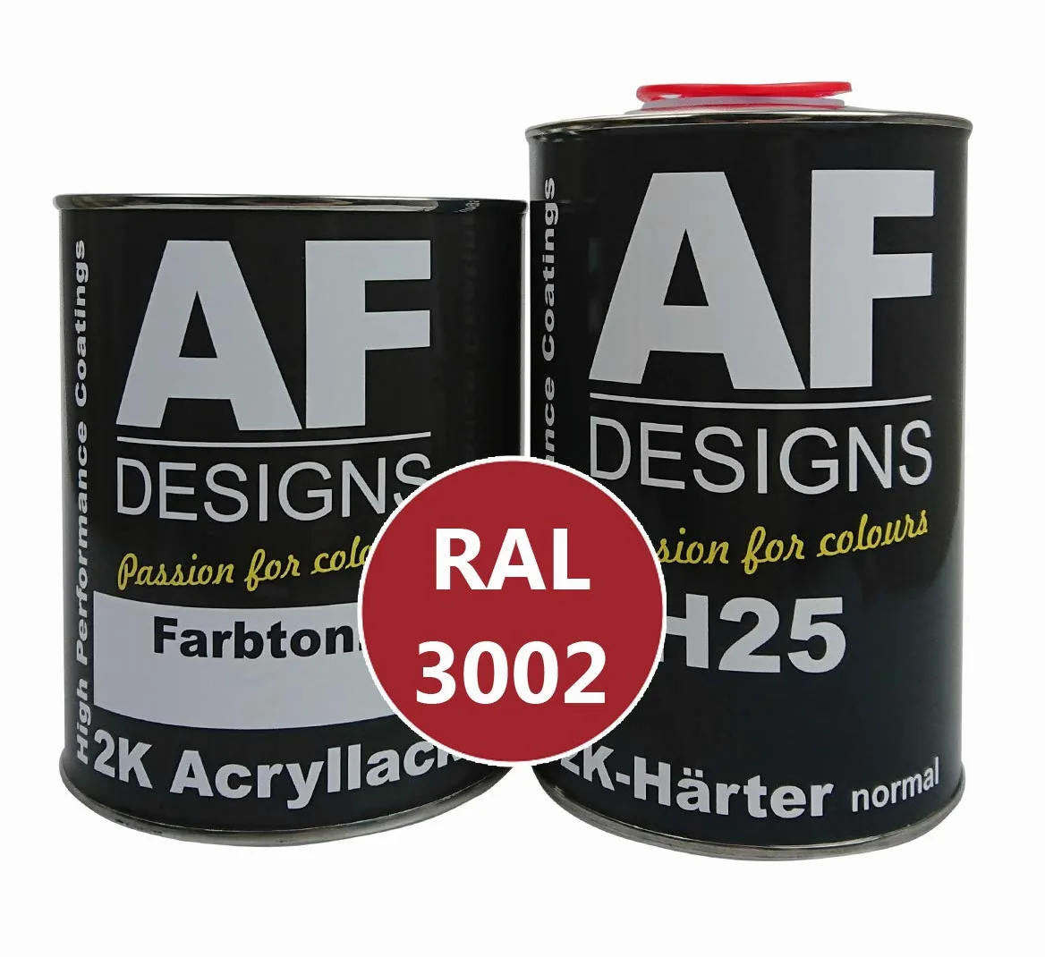 Alex Flittner Designs 2K lakier 4,5 kg zestaw RAL 3002 karminowa czerwień jedwabisty mat drewno maszyny lakier przemysłowy do samochodów ciężarowych NFZ