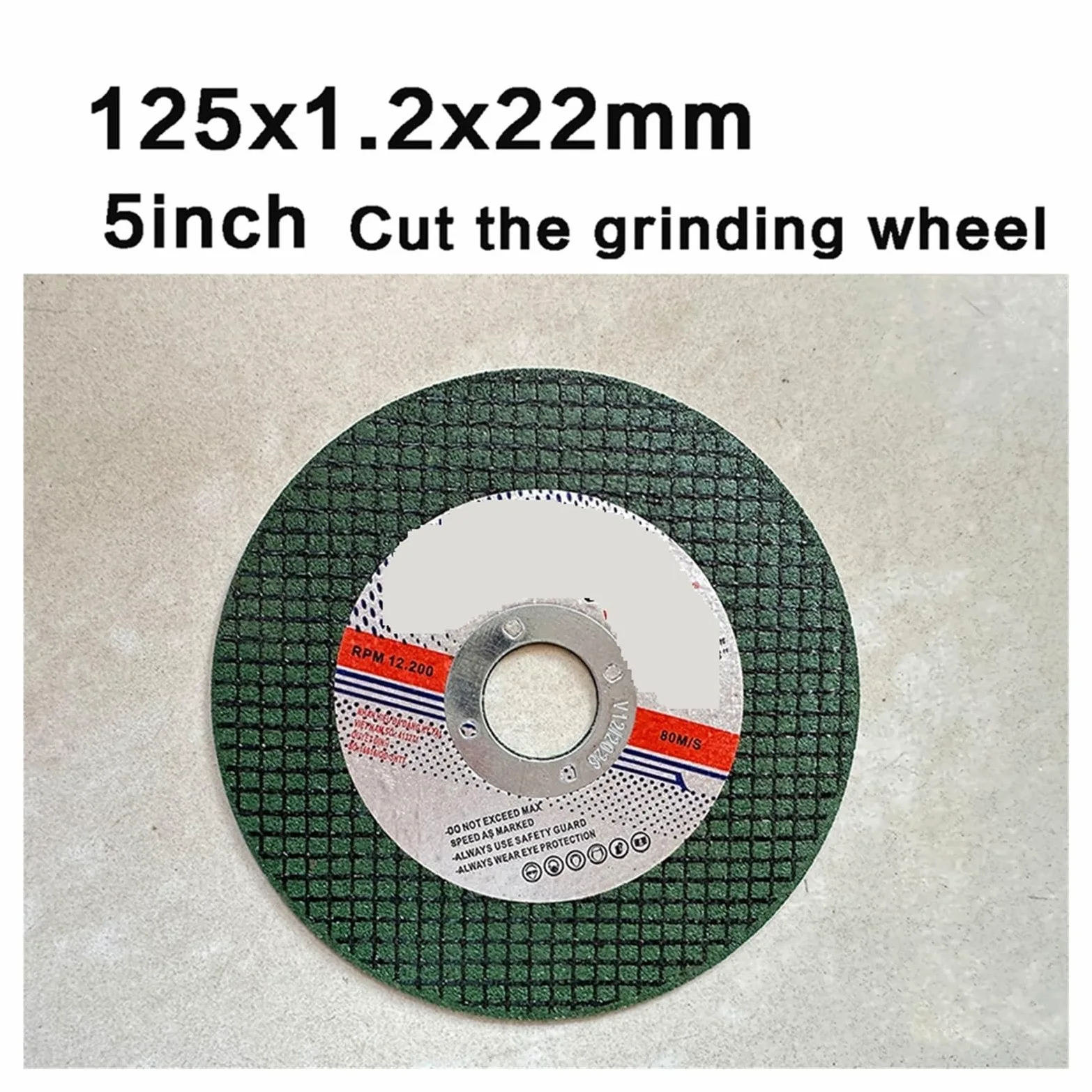 Płytki piły okrągłej, płytki diamentowe Tarcza do cięcia metalu 5 cali 125 mm ściernica żywiczna, czarna, opakowanie 10 sztuk(10 pcs)