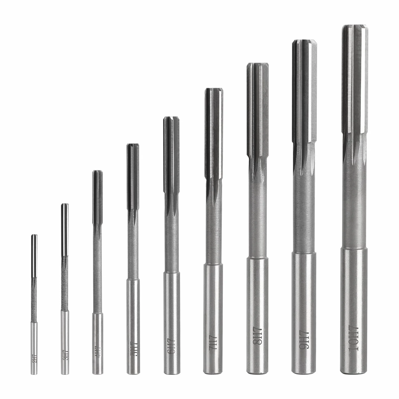 SWAWIS 9 sztuk H7 rozwiertak fletowy HSS, 2-10 mm rozwiertaki maszynowe do obróbki drewna i metalu w celu poprawy precyzji obróbki otworów