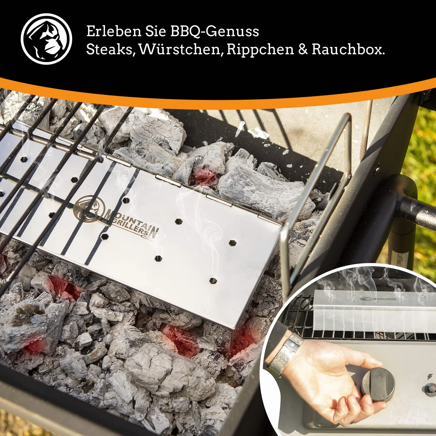 Mountain Grillers Pojemnik do wędzenia ze stali nierdzewnej do grilla