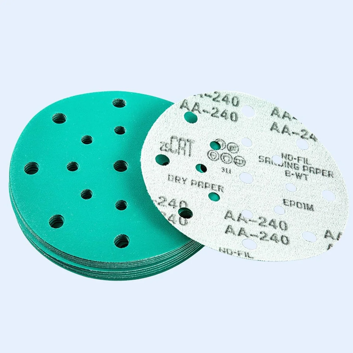 Tarcze szlifierskie 150 mm - 100 sztuk podkładek szlifierskich z rzepem do szlifierki oscylacyjnej losowej - do metalu, drewna, szkła,(2000grit)