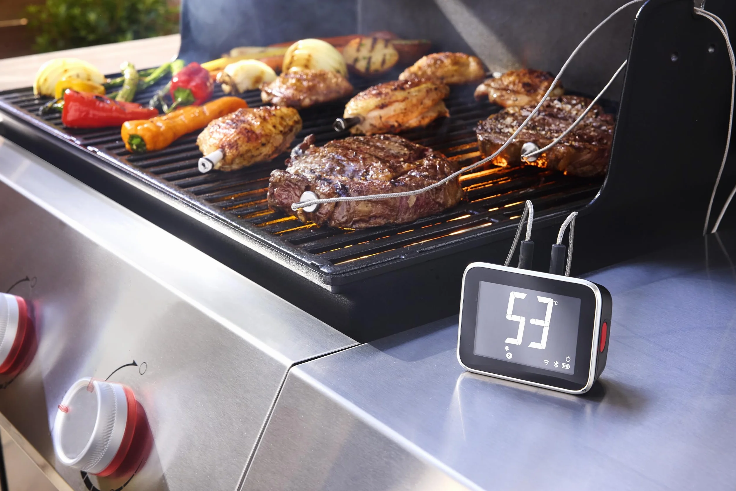 Weber Smart Hub Display Booster Termometr z 2 Sondami, Wi-Fi, Aplikacja, Czarny