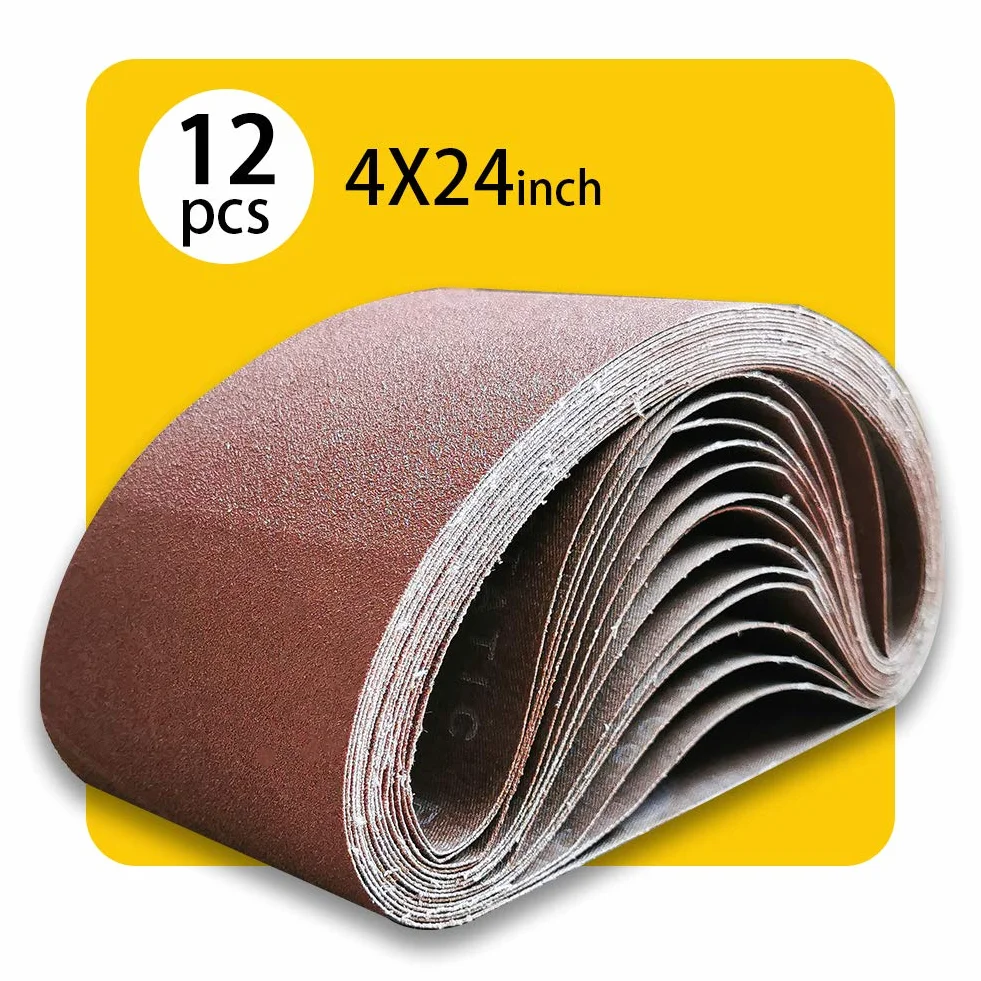 Pas szlifierski o ziarnistości 100 x 610 mm 240 | Wysokiej jakości pasek szlifierski z tlenku glinu | Papier ścierny premium do szlifowania – 12 sztuk