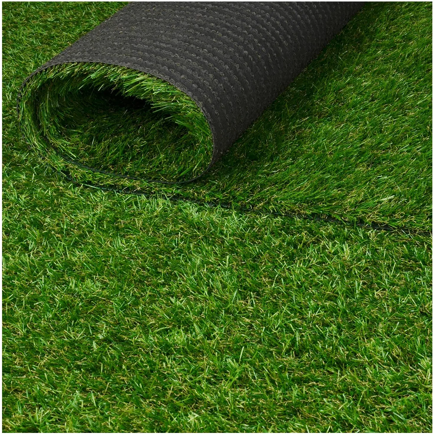 MDEKOR Sztuczna trawa do użytku na zewnątrz – sztuczna trawa odporna na warunki atmosferyczne, dywan trawnikowy sprzedawany na metry, zielony, 250 x 200 cm, przepuszczająca wodę wykładzina balkonowa, z drenażem, 200 cm szerokości, o wyglądzie prawdziwej t