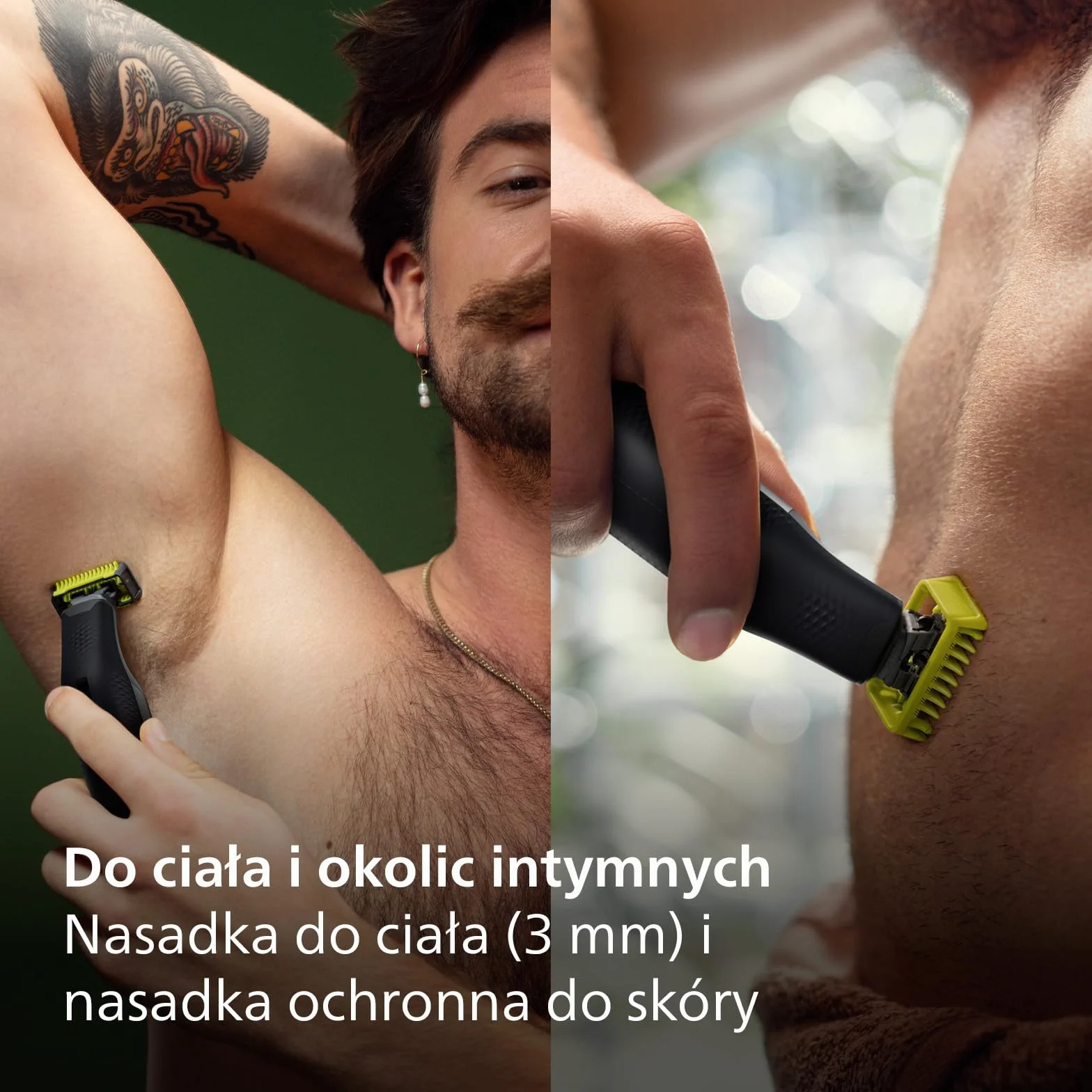 Autentyczny Philips OneBlade Pro 360 — Golarka do twarzy i ciała, 1x ostrze 360, 1x nasadka grzebieniowa o 14 długościach, 1x zestaw do ciała, 1x podstawka ładująca, 1x etui podróżne (model QP6651/30)