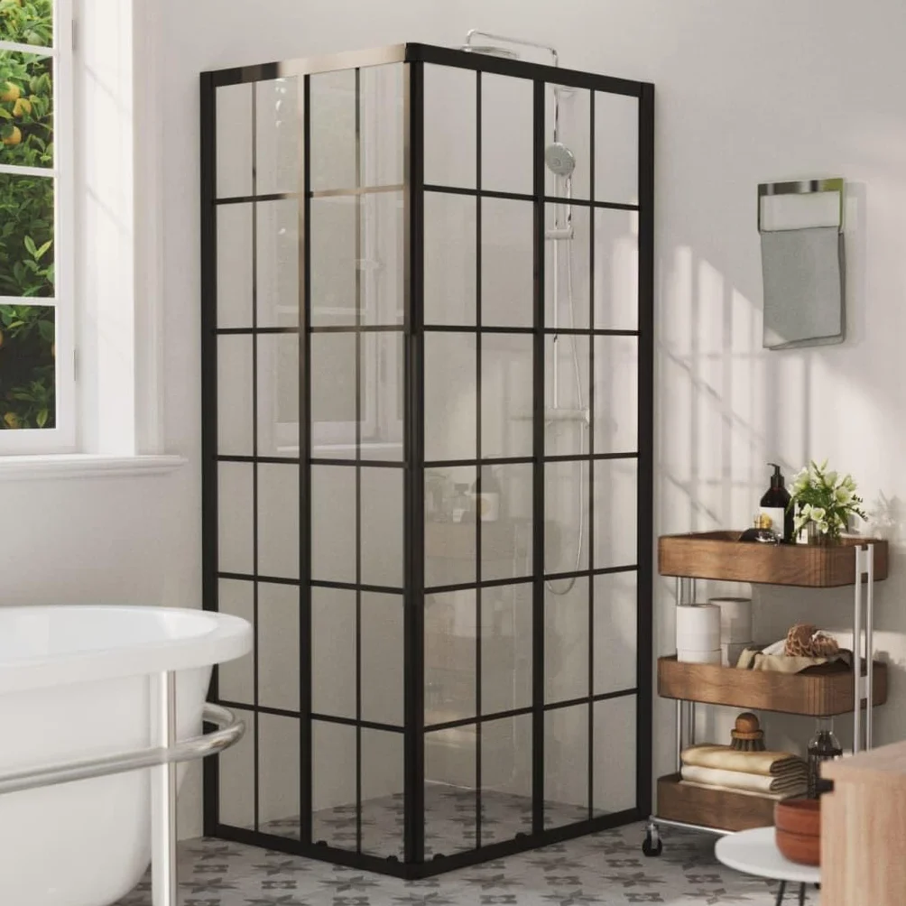 Kabina prysznicowa z profilem aluminiowym, 90 x 70 x 180 cm | Szkło bezpieczne ESG, ściana boczna z przezroczystego szkła, łatwy montaż, w komplecie z materiałem montażowym