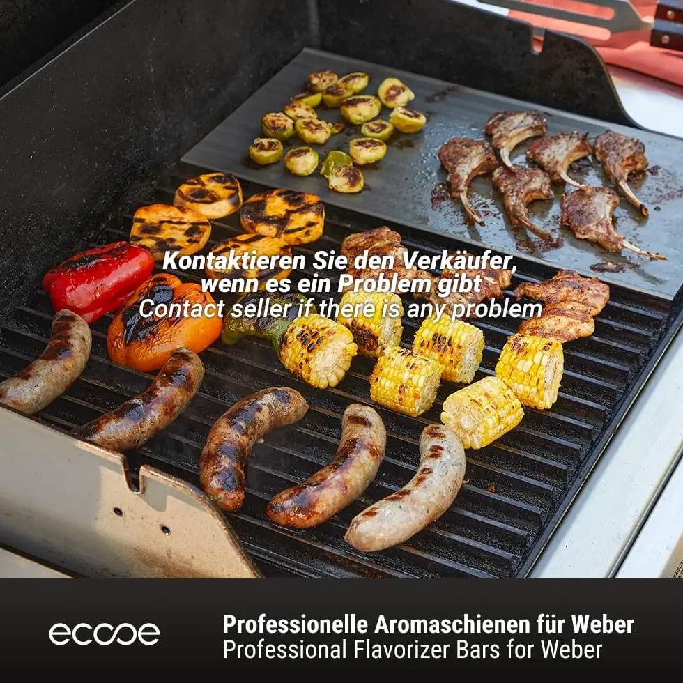Ecooe V2A szyny aromatyzujące ze stali nierdzewnej do Weber Spirit 300 (5 sztuk)
