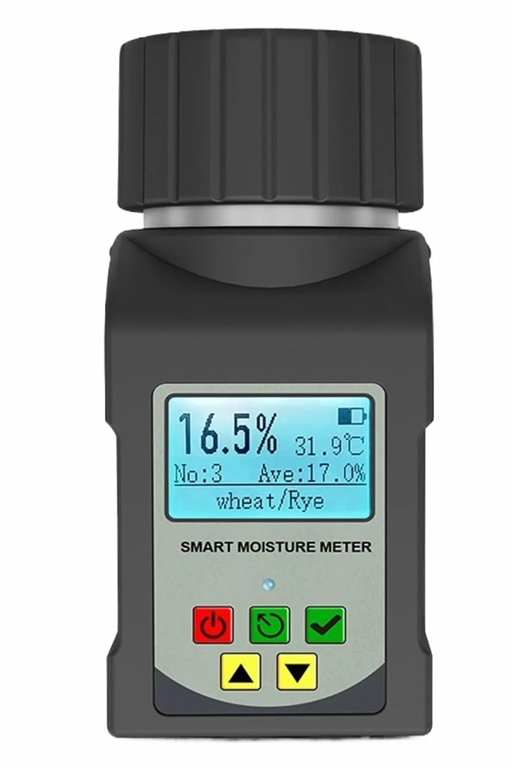 Wilgotnościomierz, Inteligentny miernik wilgotności ziarna, higrometr, tester dla 25 rodzajów ziaren: ryżu, pszenicy, ziaren kawy, nasion grochu, soi