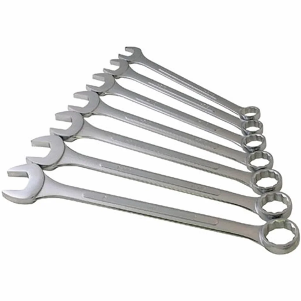 Sunex Tools 9707 Jumbo frakcyjny zestaw kluczy płasko-oczkowych, 7-częściowy (zawiera walizkę), zestaw kluczy płasko-oczkowych SAE Jumbo