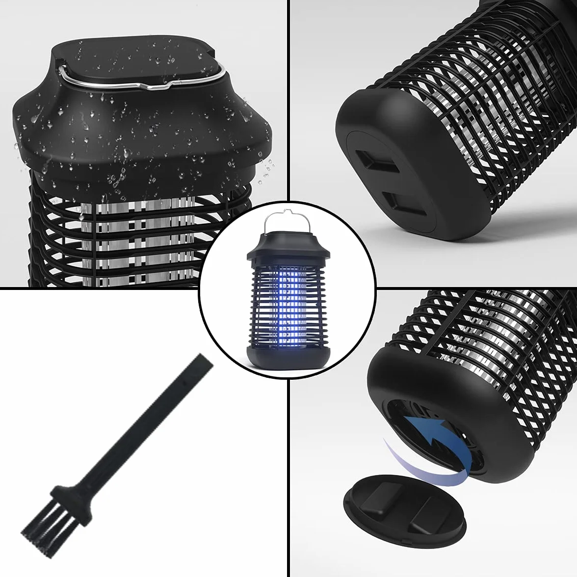 Bug Zapper Outdoor 4200V 20W Mosquito Repellent Metal Housing Waterproof