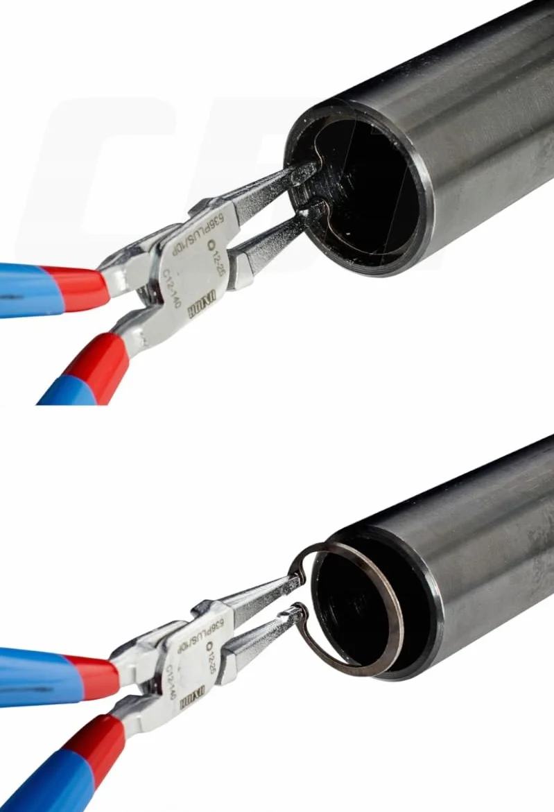 Unior 539PLUS/1DPCT zestaw szczypiec do pierścieni zabezpieczających Plus w torbie, 180 mm
