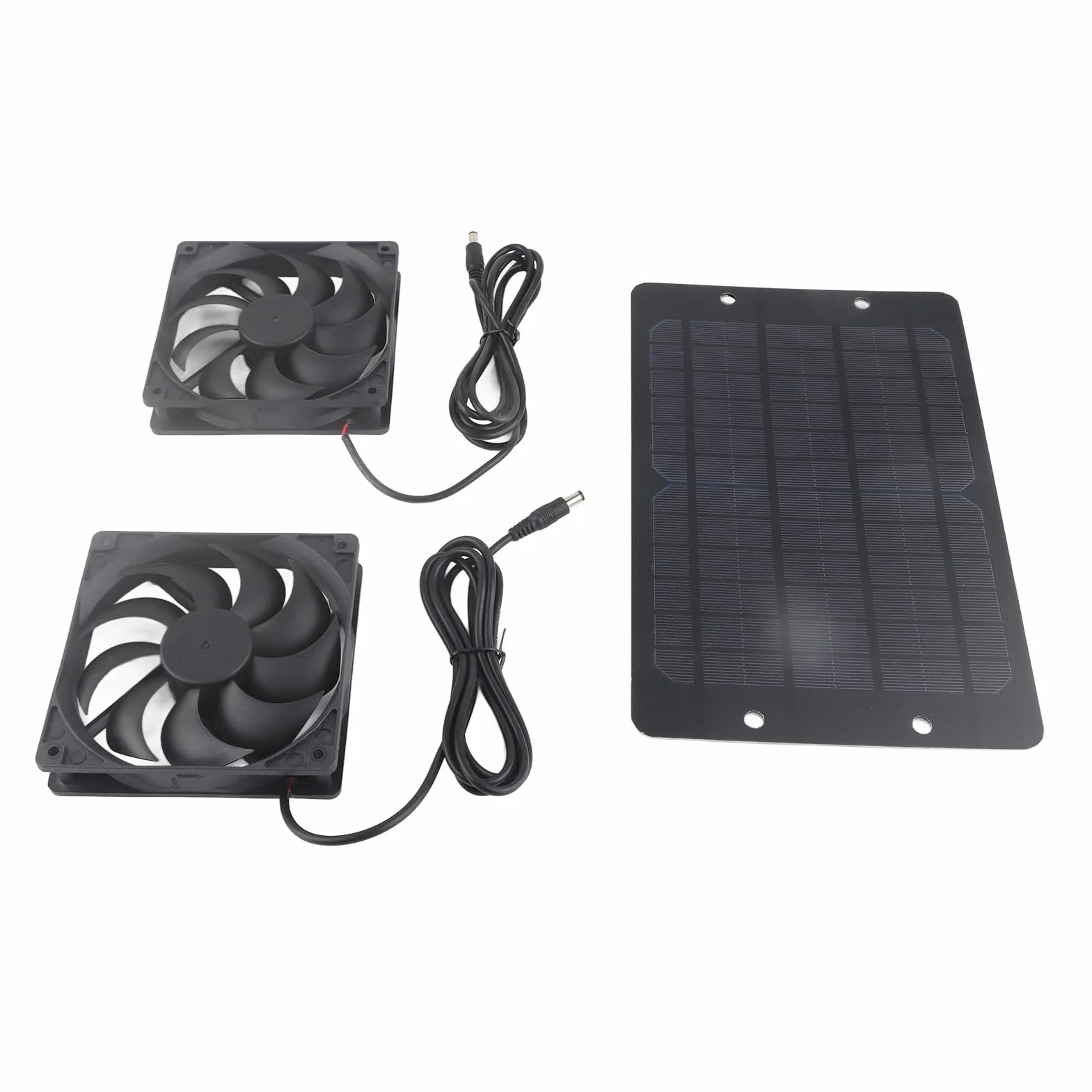 Wentylator solarny 6 V, 10 W, zasilany energią słoneczną, wentylator solarny, wentylator wyciągowy, zestaw do szklarni, szopy, domku dla zwierząt domowych, kurników