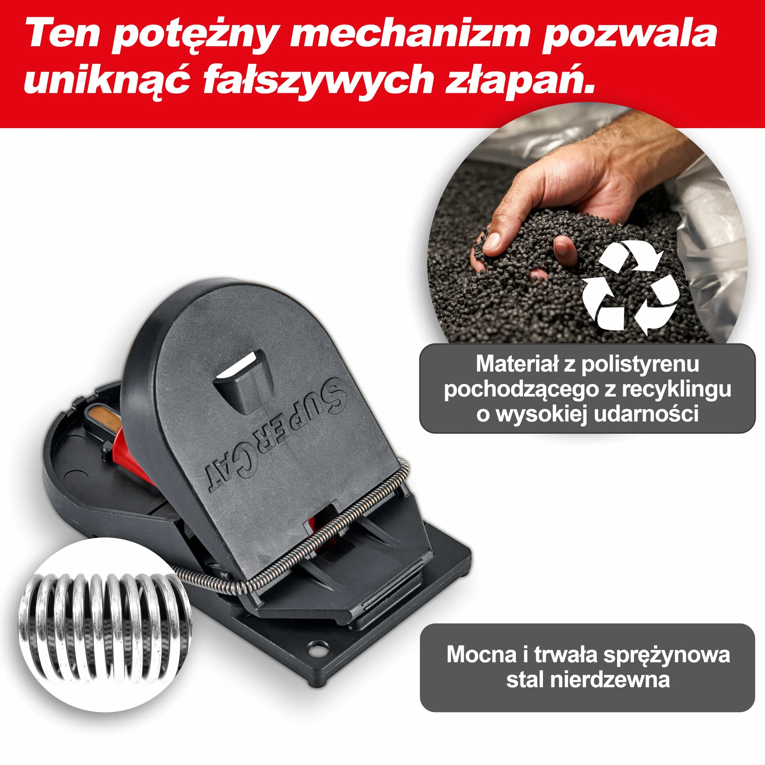 SWISSINNO Pułapka na Myszy PRO SuperCat z Wkładem Przynęty – 2 Sztuki