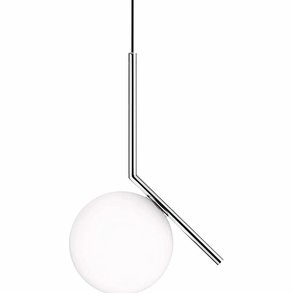 Nowoczesna modna sferyczna lampa wisząca, chromowane żelazo i szkło lampa wisząca żyrandol lampa wisząca (20 cm)