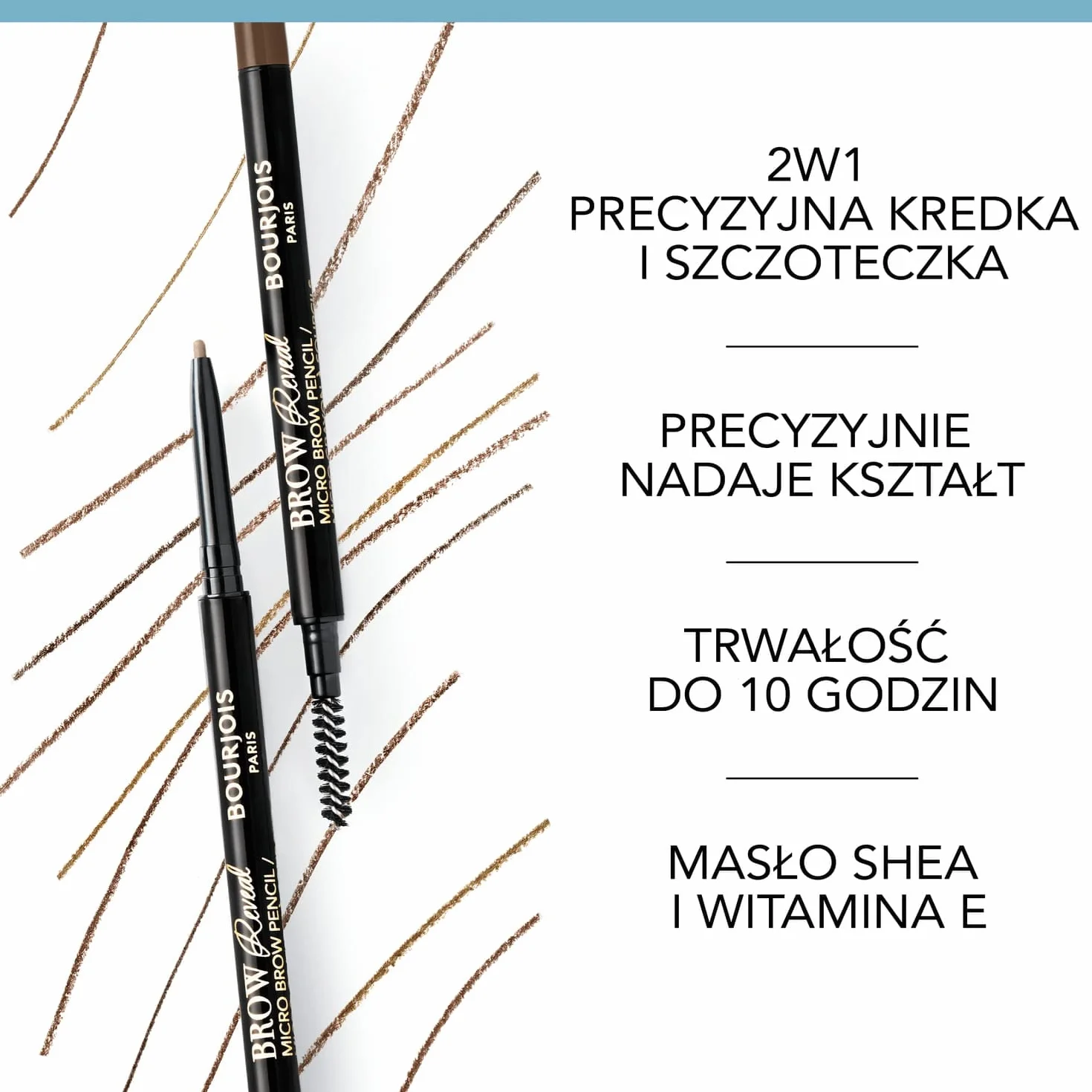 Bourjois Brow Reveal Mechanic Pencil, wodoodporna kredka do brwi, wegańska formuła, 01 - Blond