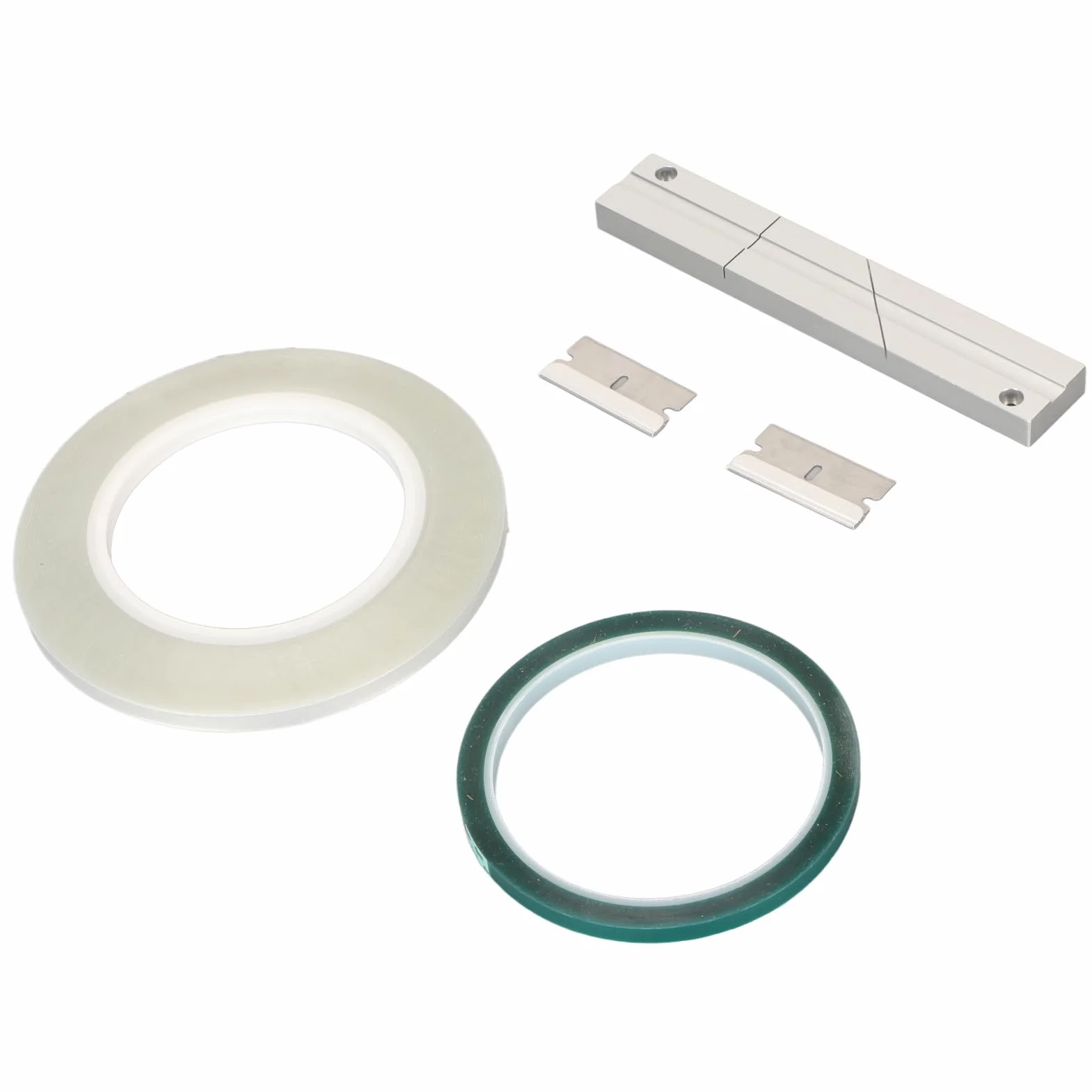 Zestaw do łączenia Taśm 1/4 10 Cali, Zestaw do łączenia Taśm Audio z otwartą szpulą, z Blokiem do łączenia Taśm, Taśmą do łączenia i Taśmą prowadzącą, do Magnetofonów Szpulowych