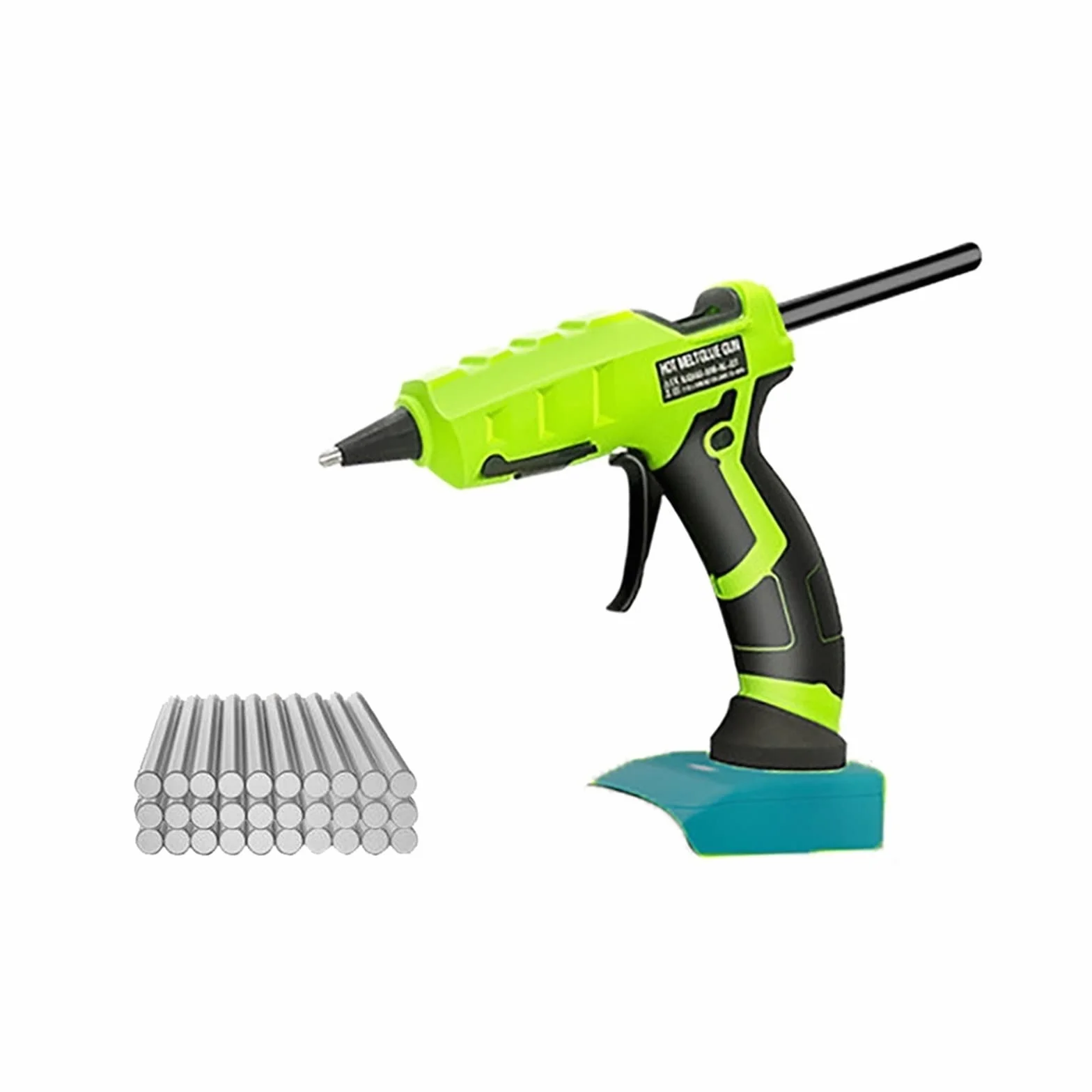 Bezprzewodowy Elektryczny Pistolet Do Klejenia Na Gorąco Z 30 Sztuk 7mm Klej W Sztyfcie Zestaw DIY Spawanie Hot Wiatrówka Do Baterii Pistolet Do Klejenia Na Gorąco(C2)