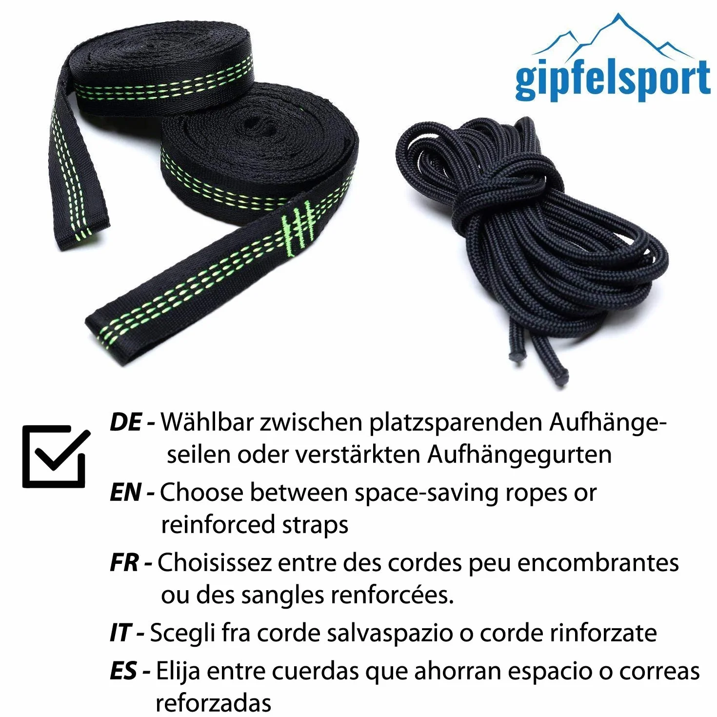 Gipfelsport Hamak szaro-czerwony z paskami