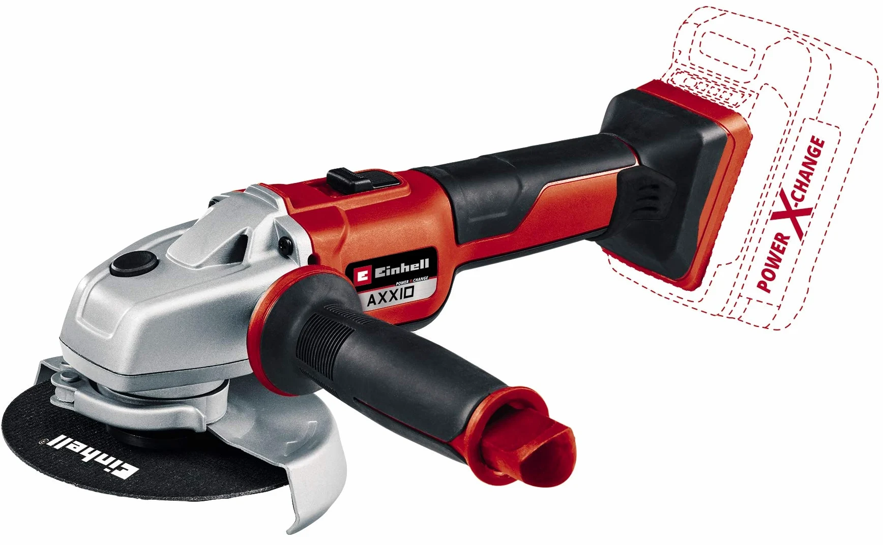 Einhell Akumulatorowa szlifierka kątowa AXXIO 18/125 Power X-Change & Einhell S35 Walizka, Czerwony/Czarny, S