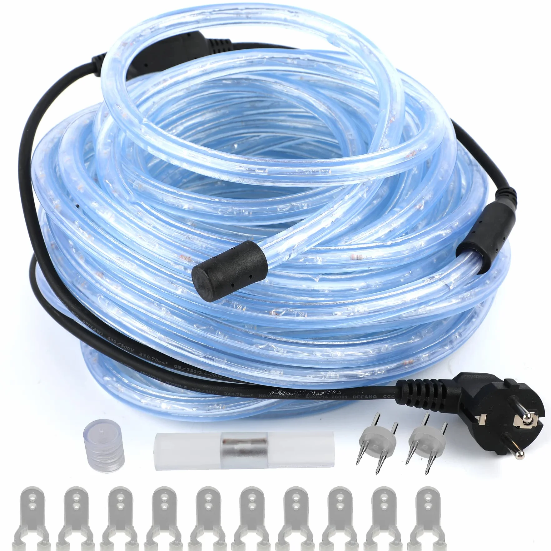 Forever Speed 14 m Wąż świetlny LED do Użytku na Zewnątr, Wodoodporny wąż LED Dekoracja i Oświetlenie, wąż świetlny LED na Boże Narodzenie, Wesele, Halloween, Ogrodu, Imprezę,Ciepła Biel