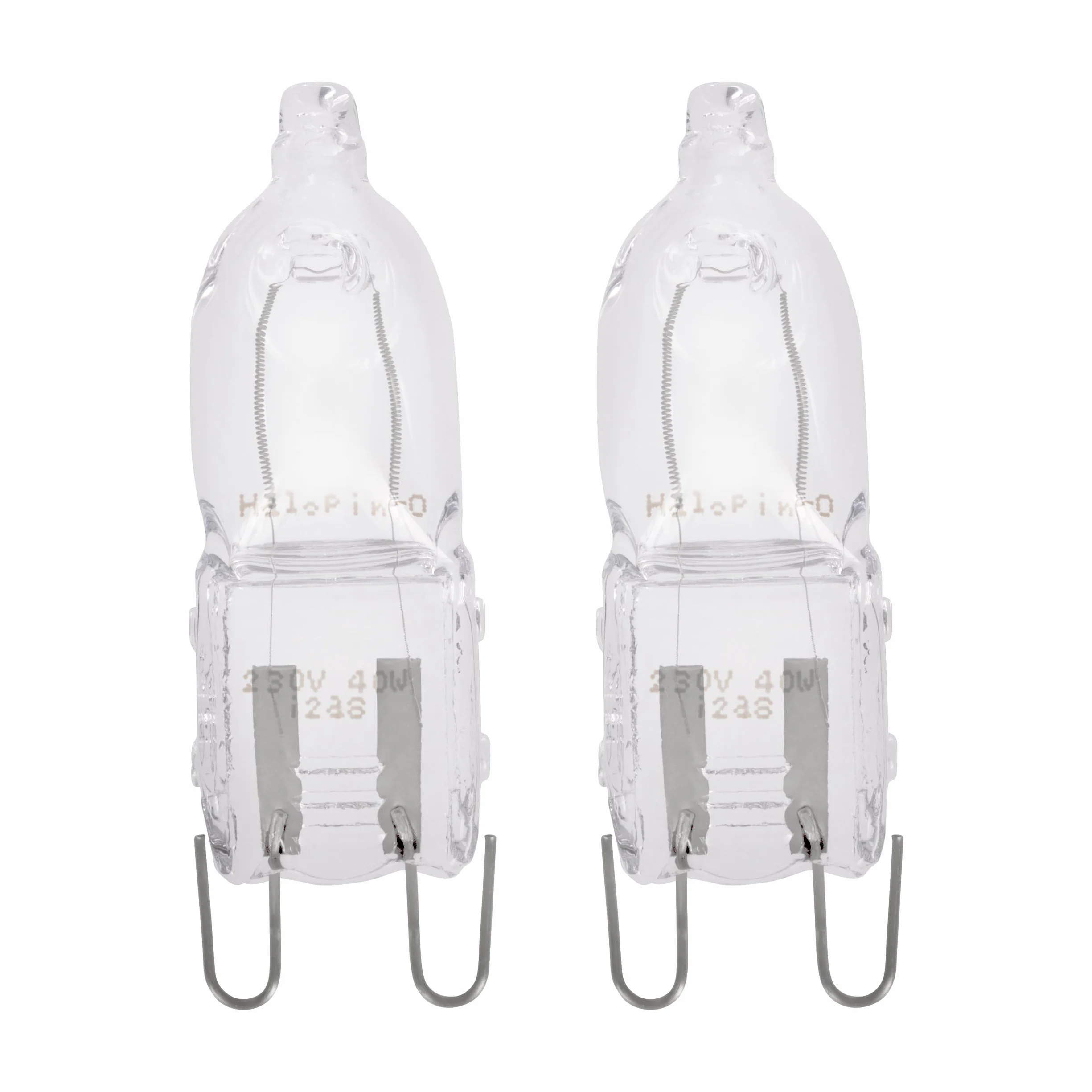 EGLO 2-częściowy zestaw halogenowych lamp do piekarnika | żarówki G9 z trzonkiem na szpilkę, 2 źródła światła po 40 W, ciepła biel, 2700 Kelvin, odporne na temperaturę do 300°