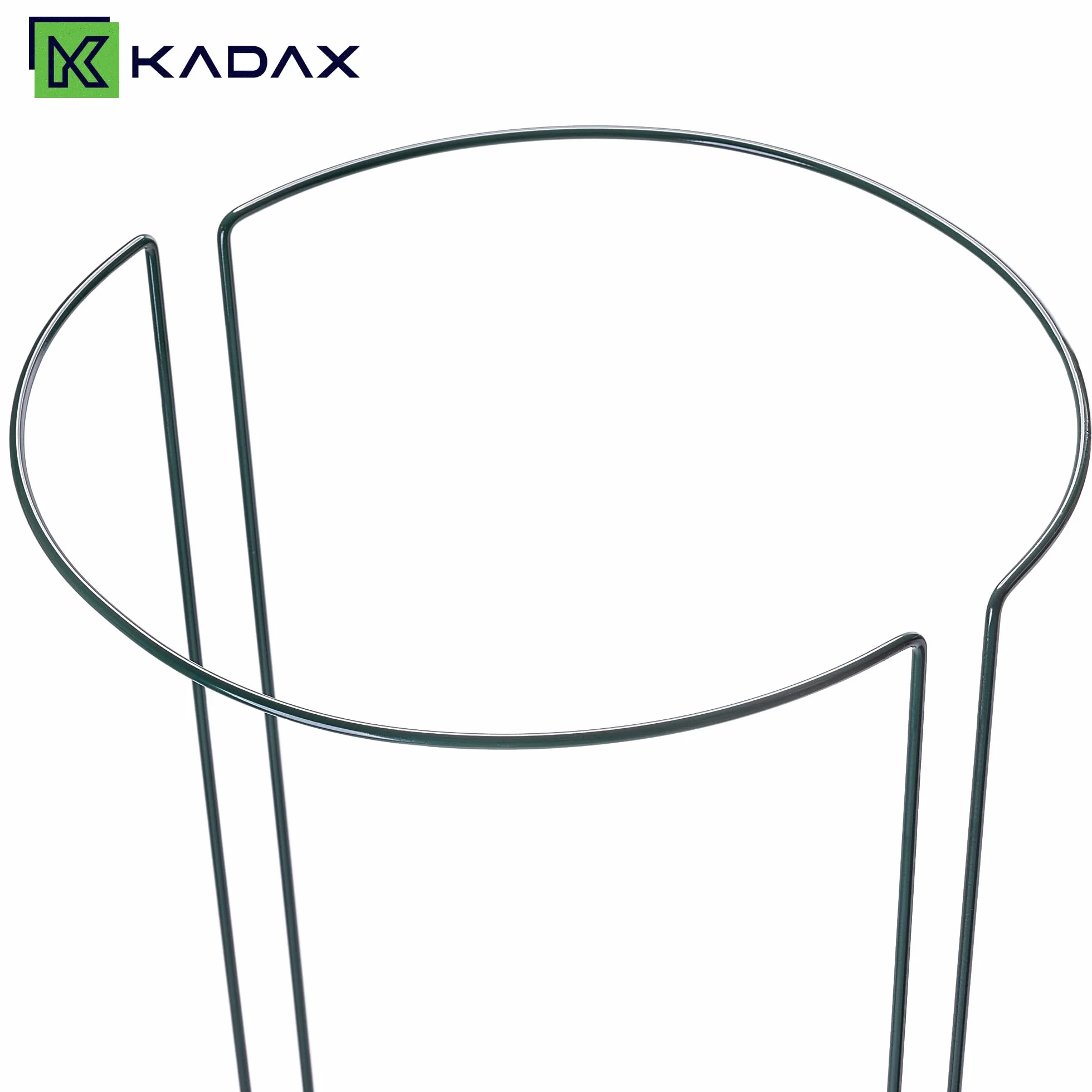 KADAX Podpora na rośliny 40 cm, podpórka do bylin malowanych proszkowo, półokrągła