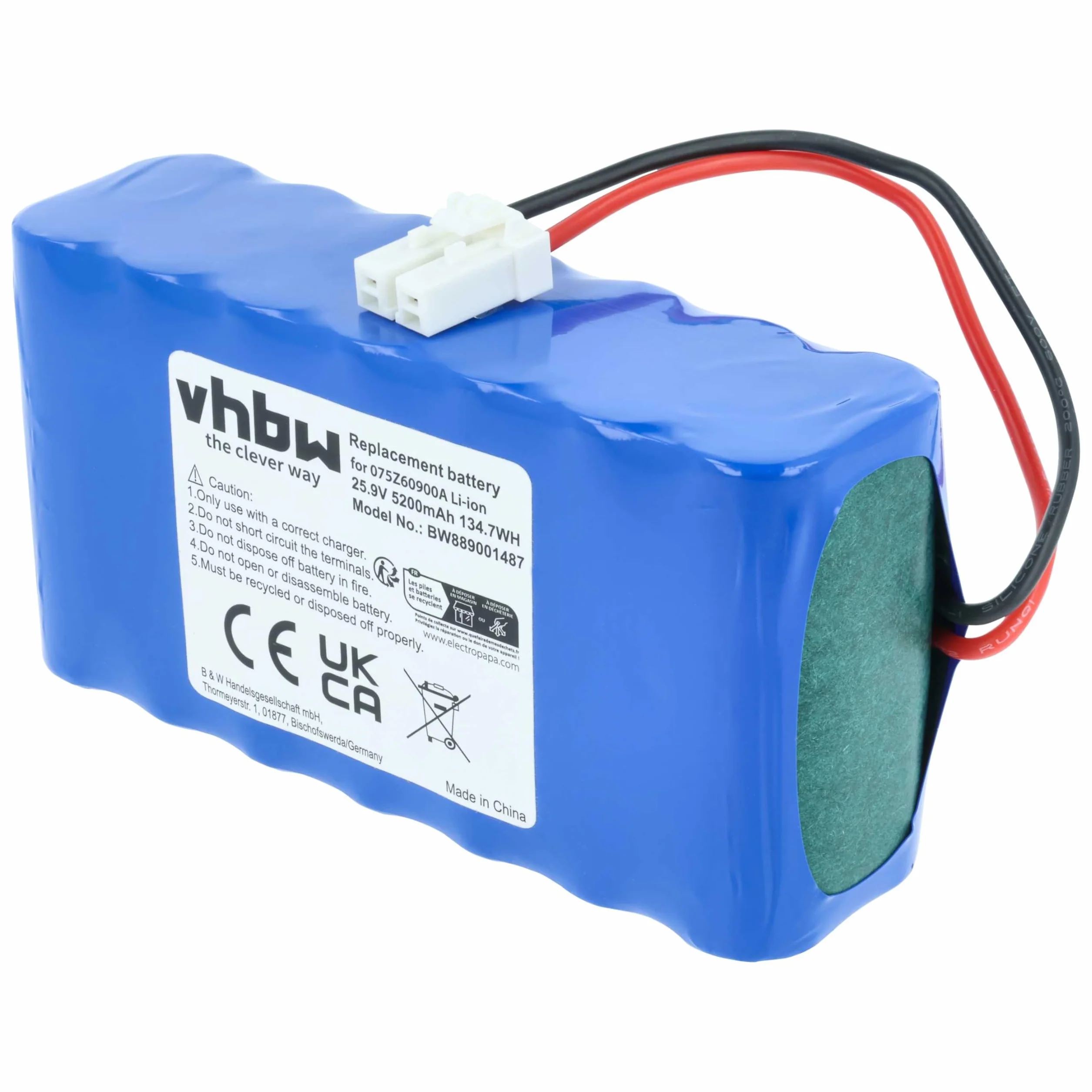 vhbw Akumulator kompatybilny z kosiarką Ambrogio Twenty ZR (5200 mAh, 25,9 V, litowo-jonowa)