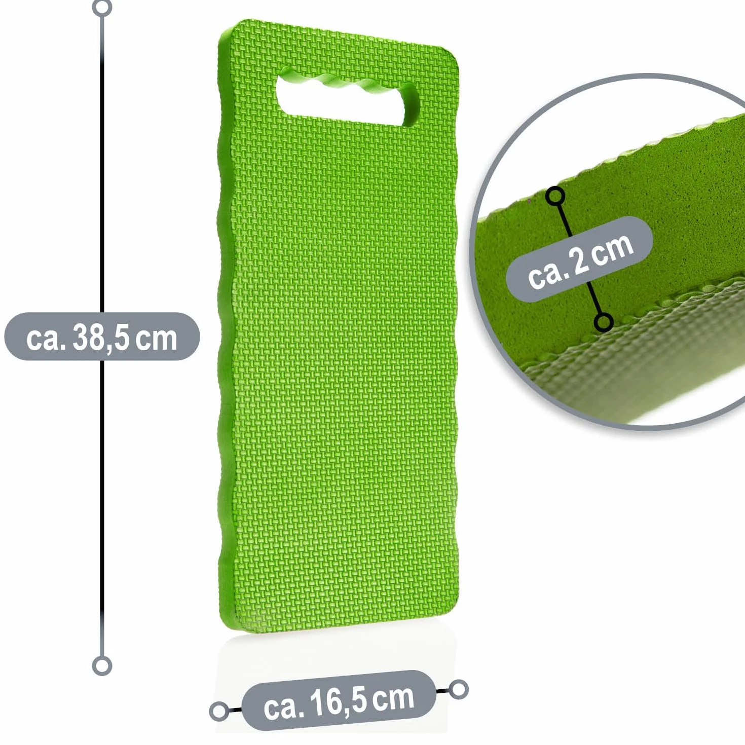 com-four® podkladka pod kolana do ogrodu wodoodporna izolująca zielony 1 sztuka