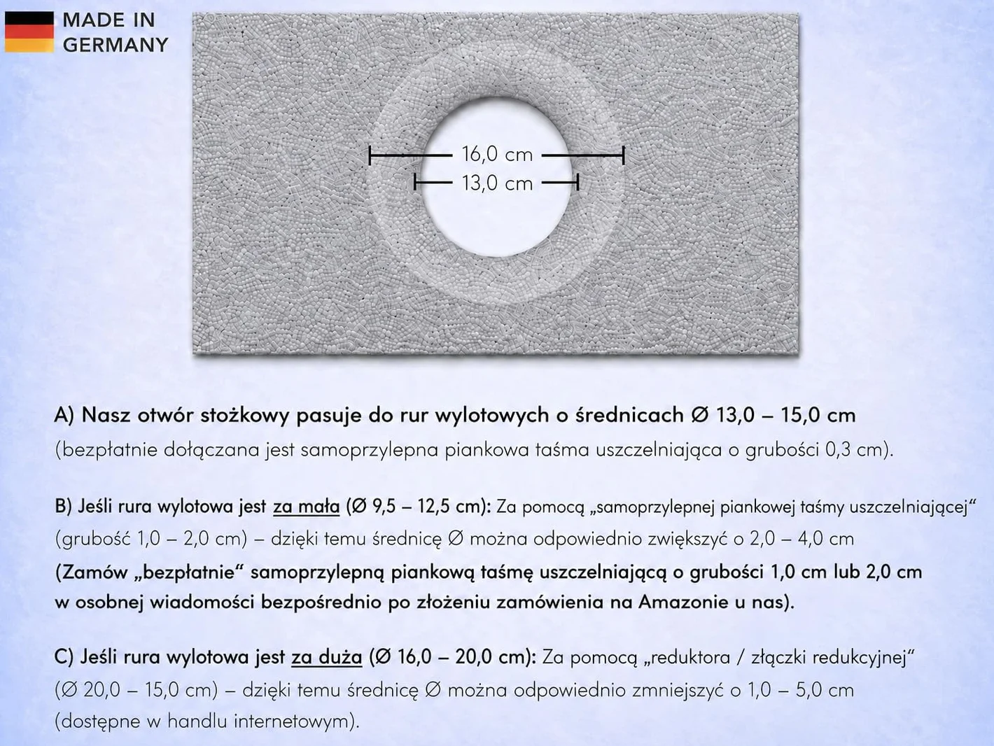 Uszczelka okienna 30–249 cm do klimatyzatora przenośnego i suszarki wywiewowej, także do drzwi – szybki montaż bez wiercenia/klejenia – uszczelka do klimatyzatorów [109 cm]