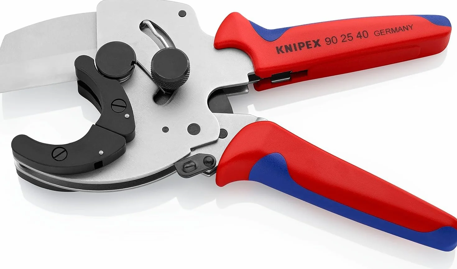 KNIPEX Obcinak do rur kompozytowych i z tworzywa sztucznego chromowany z osłonkami wielokomponentowymi 210 mm, 90 25 40