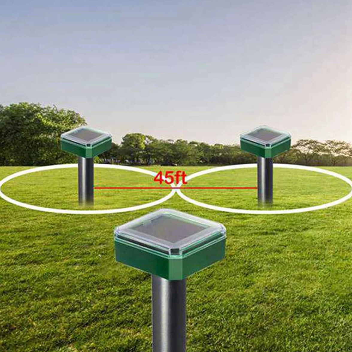 12 Packs Outdoor Solar Ultrasonic Vibration Repeller Snake Repeller Mole Electronic Snake Repeller for Yard Farm