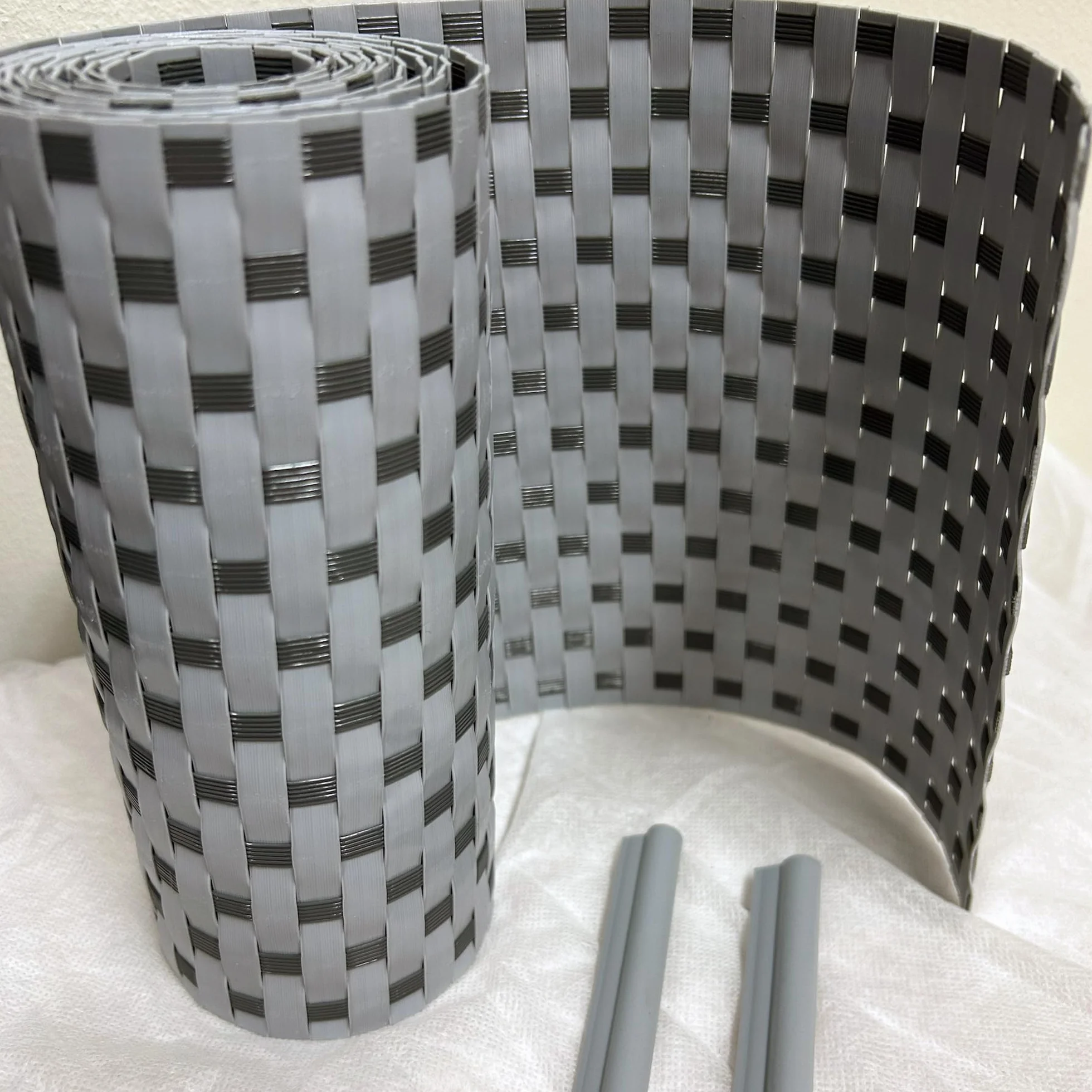 TENAX Flexi 0,19 x 2,05 m jasnoszary/antracyt, paski do ukrycia z HDPE z 2 klipsami, dekoracyjne zabezpieczenie prywatności na ogrodzeniach panelowych, krawatach, balustradach, balkonach i ogrodach