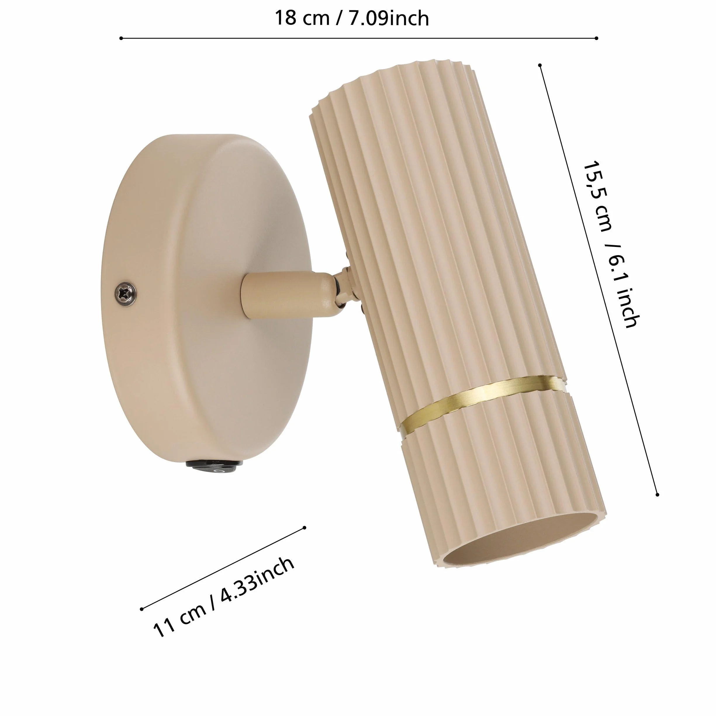 EGLO Lampa wisząca LED Caminia, lampa sufitowa do stołu jadalnego, żyrandol do sypialni i jadalni, metal beżowo-złoty, żarówka GU10, ciepła biel
