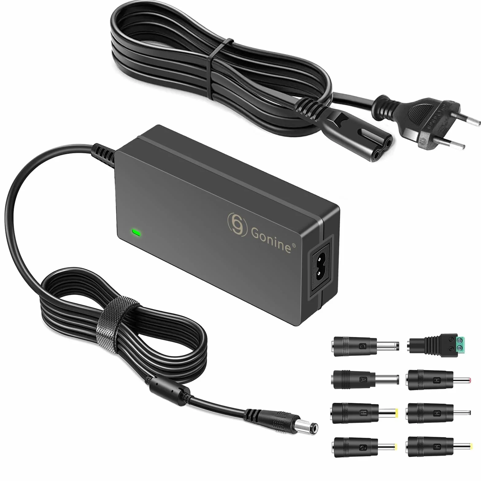 Zasilacz 24 V, 2,5 A, 60 W, DC 24 V, 2,5 A, 2 A, 1,5 A, 1 A, zasilacz przełączający z wtyczką DC 5,5 x 2,5 mm i 10 szt. złącza DC do taśm LED, monitora komputera