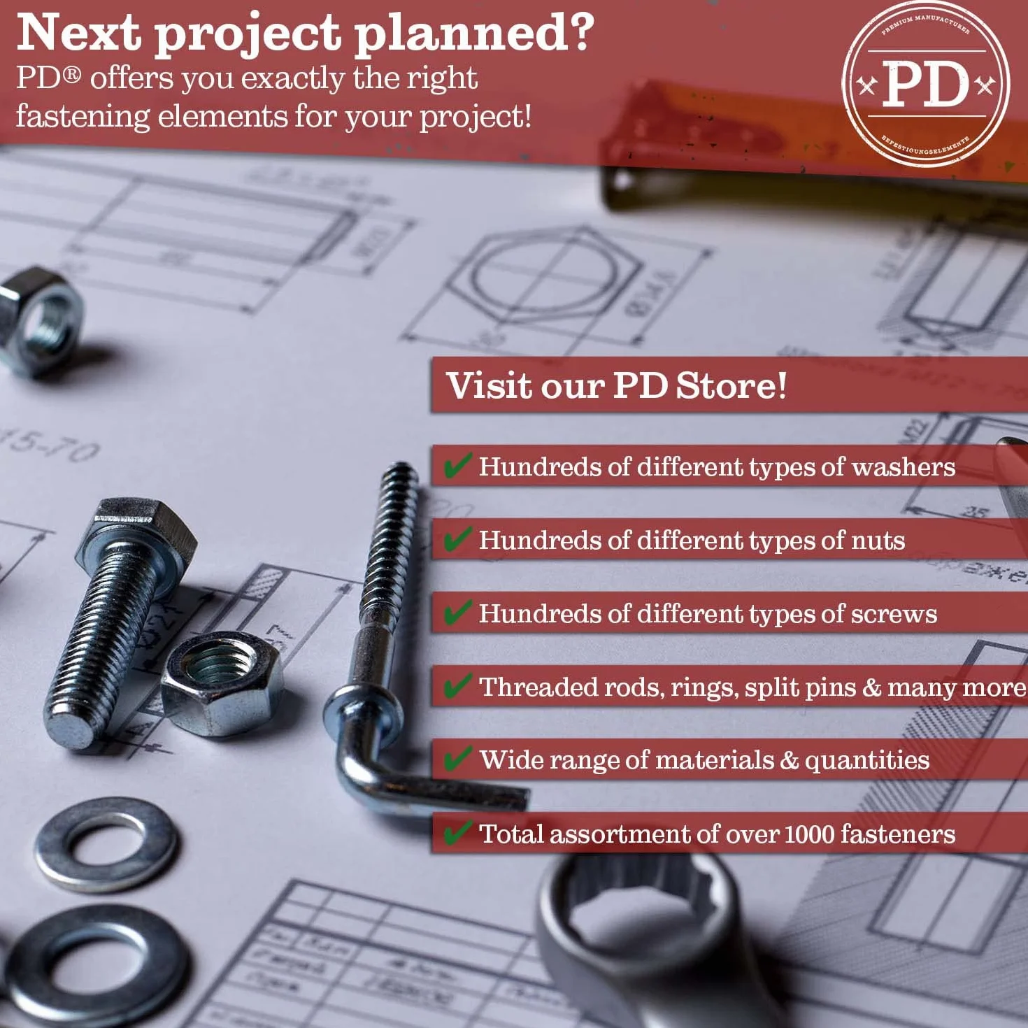 PD Podkładki M6 z uszczelką EPDM (6,8 x 16 mm) | Podkładki uszczelniające do śrub ze stali nierdzewnej A2 V2A | Do hydrauliki, wiertarki i wieczności | 50 sztuk
