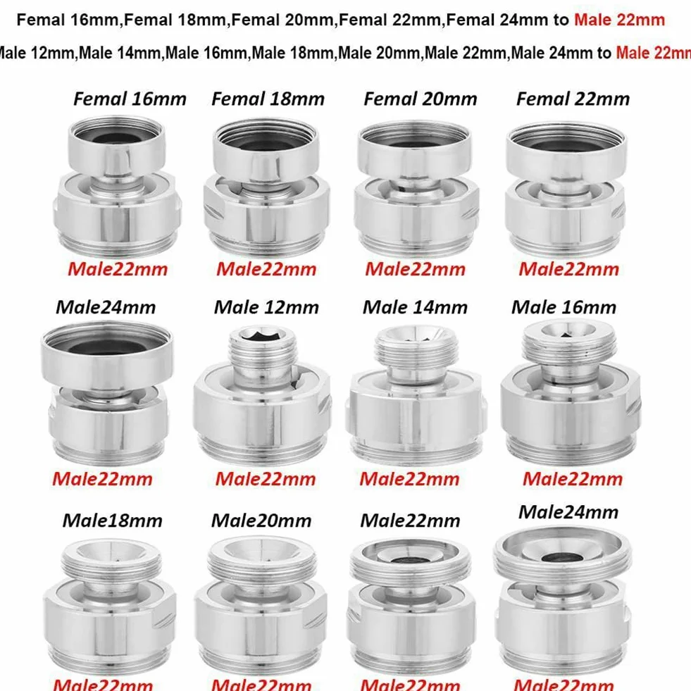 Męski adapter do perlatora z regulacją 1 m