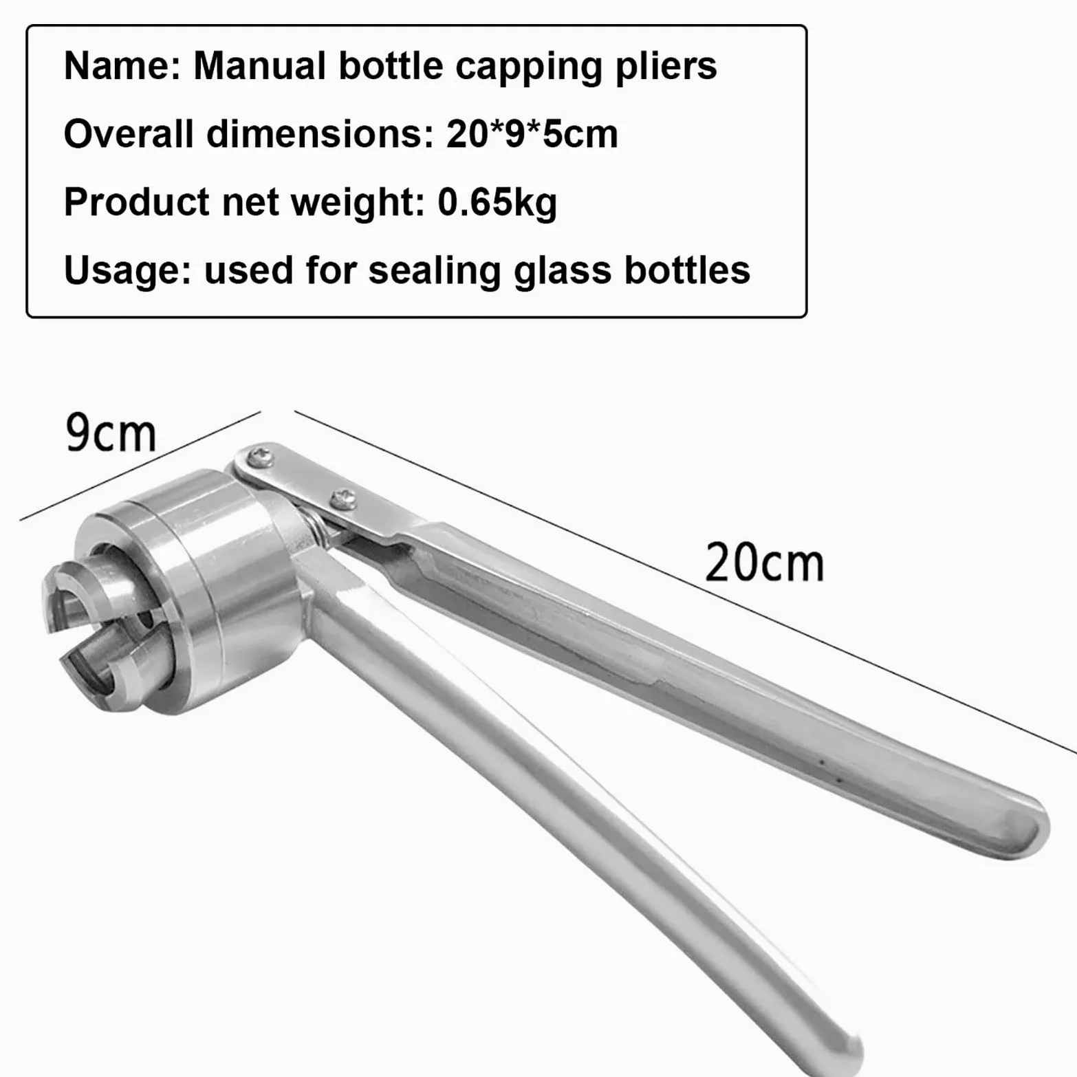 Ręczne szczypce nastawne 13/15/20 mm, stal nierdzewna, dobre uszczelnienie, szybkie(Aluminumplastic,15mm)