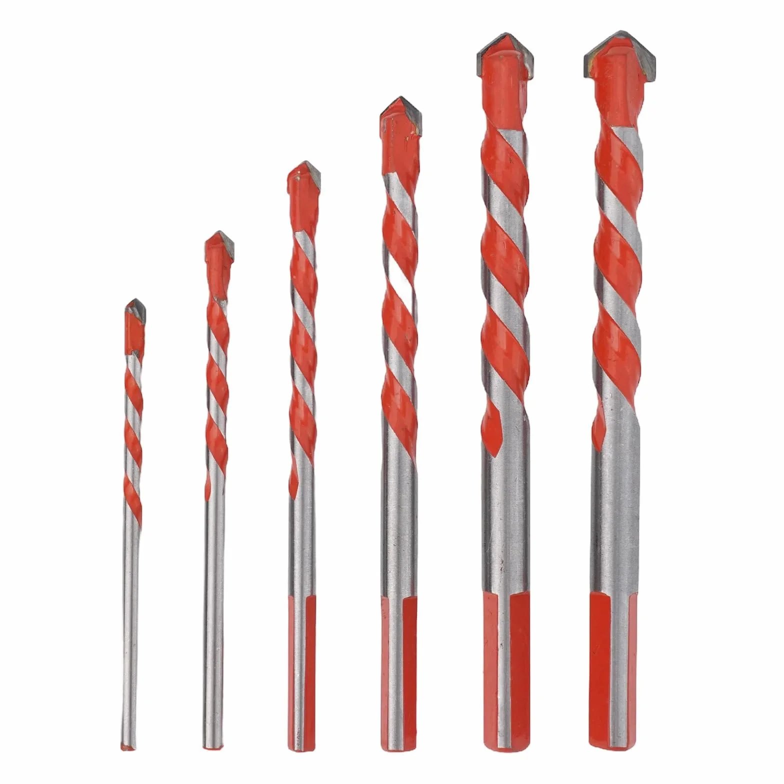 6 sztuk zestaw wierteł węglikowych uchwyt trójkątny wiertła do płytek do ceramicznego betonu cegła metalowa otwieracz do otworów w drewnie narzędzie do wiercenia