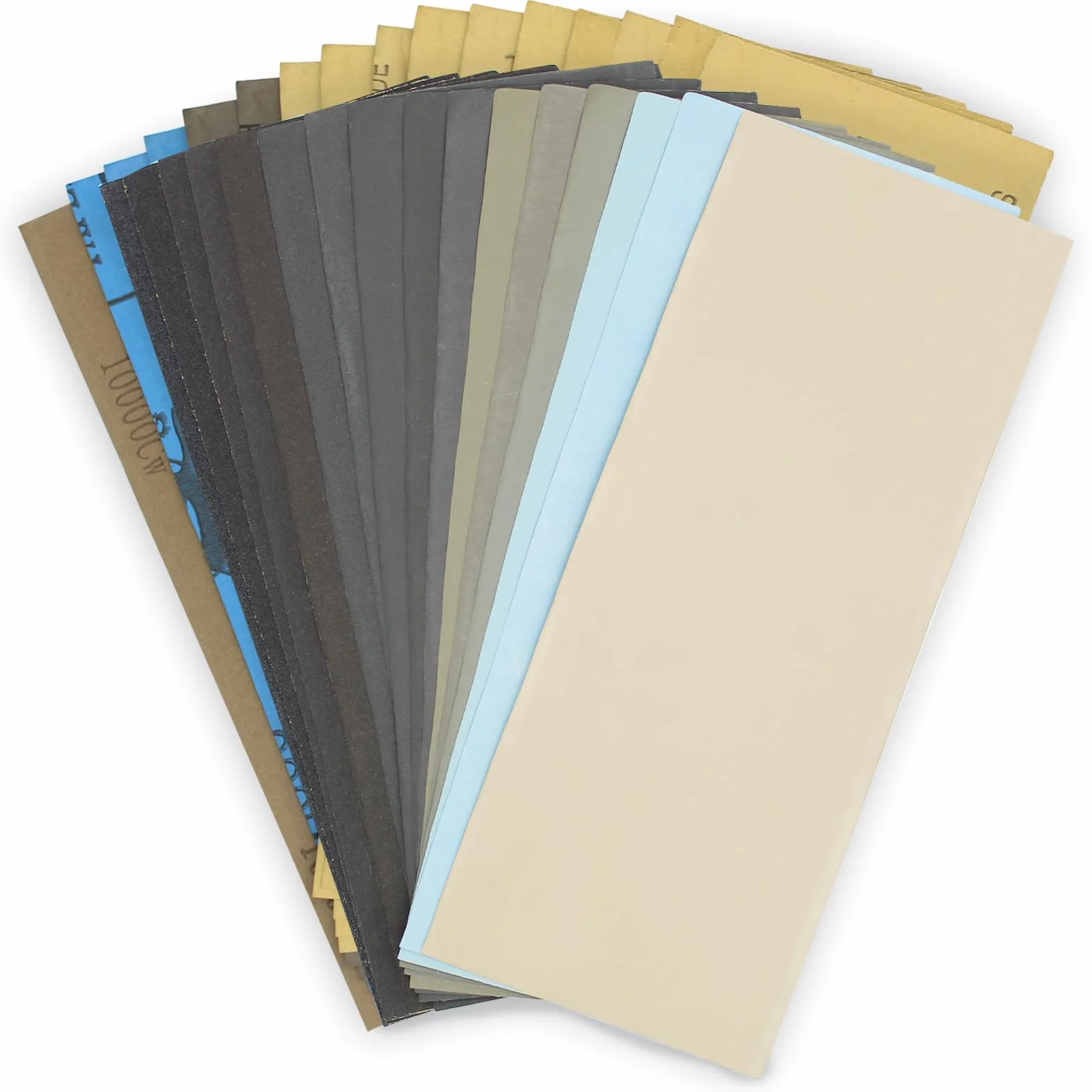 17 szt. papieru ściernego na sucho na mokro od 120 do 10000 różnych ziarnistości, papier ścierny do wykańczania mebli drewnianych, polerowania samochodowego, 25 x 8 cm