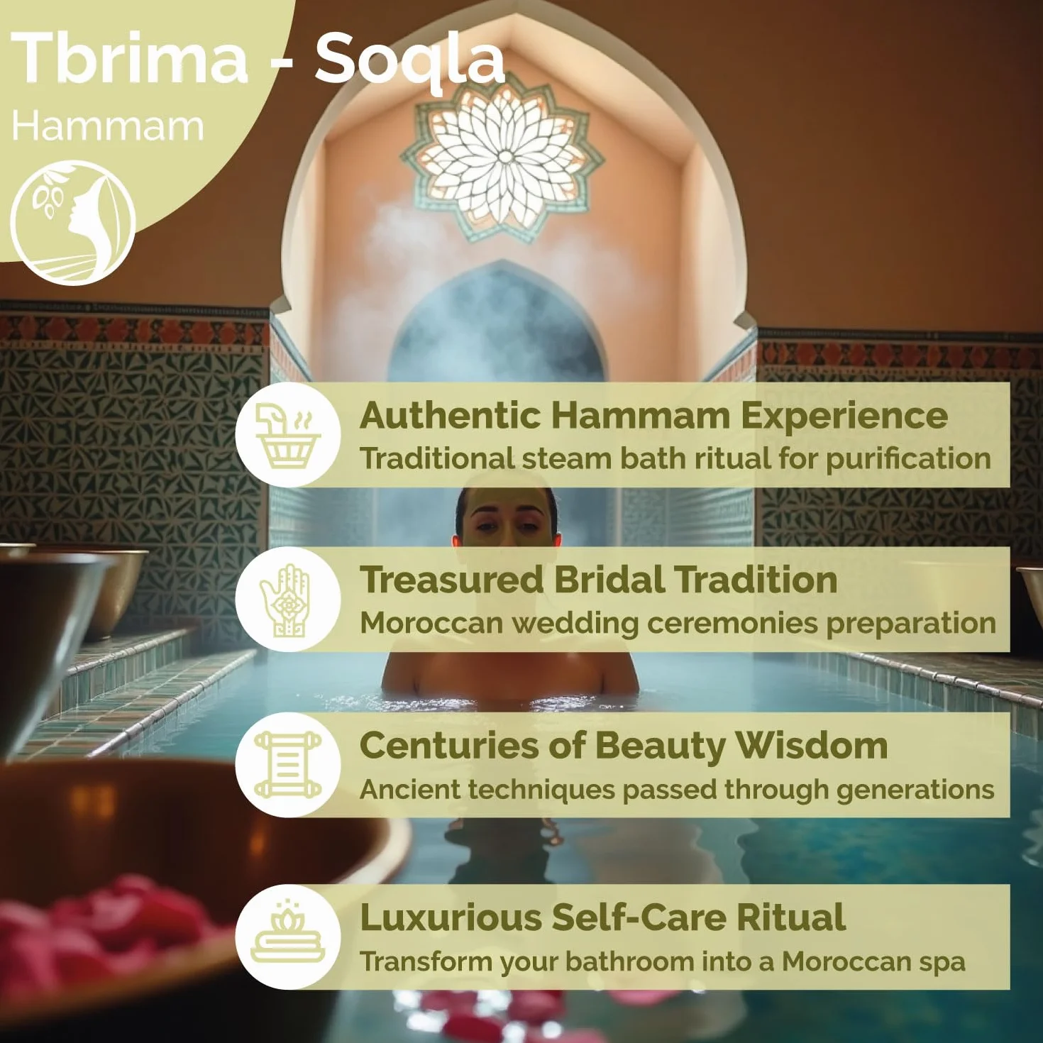 Fatima's Garden Tebrima/Soqla Peeling do Hammam Marokański z Aker Fassi Naturalny Rewitalizujący 500g